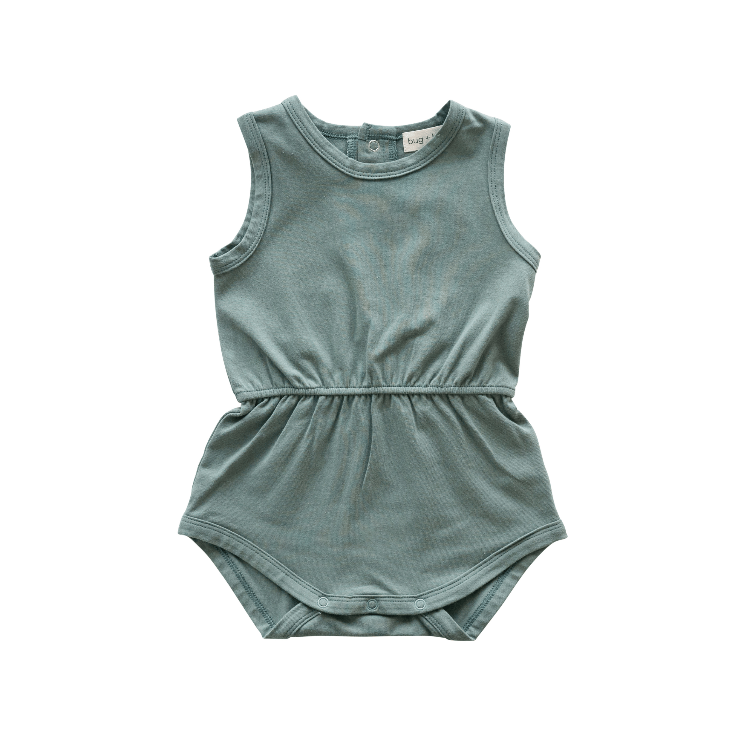 Organic Cotton Playsuit – Basil Green