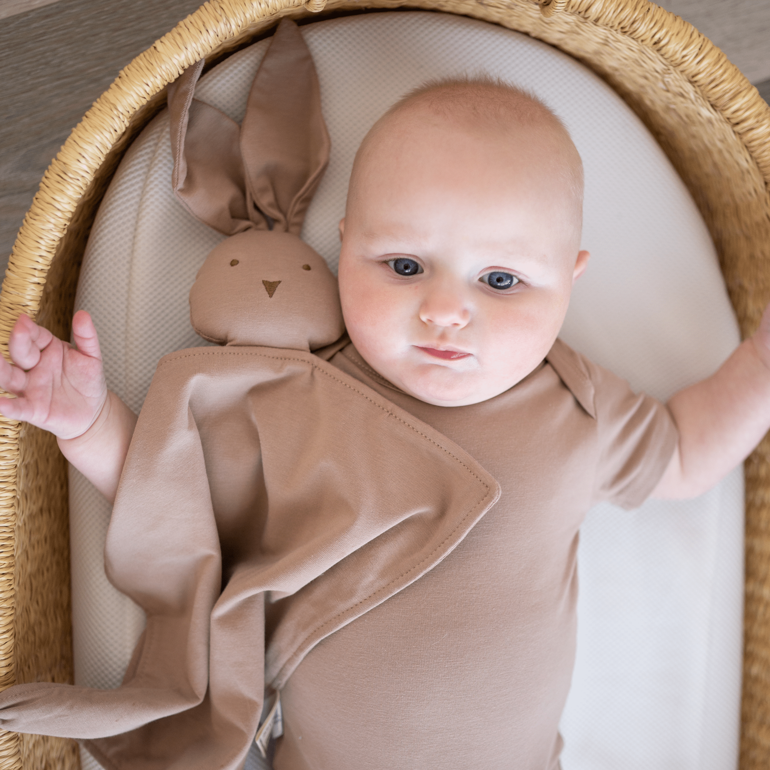 Organic Cotton Bunny Lovey – Mocha