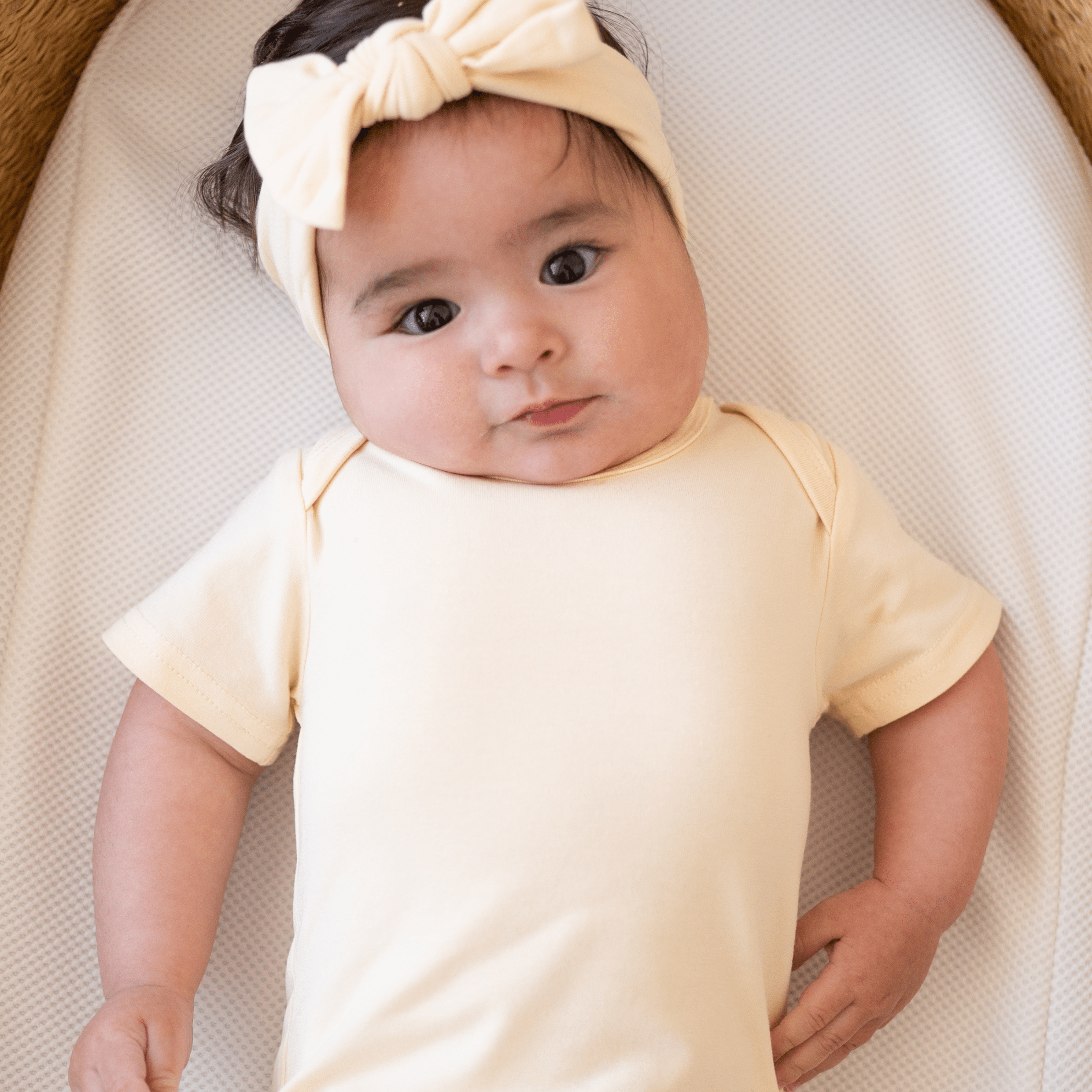 Organic Cotton Short Sleeve Bodysuit – Lemonade Yellow