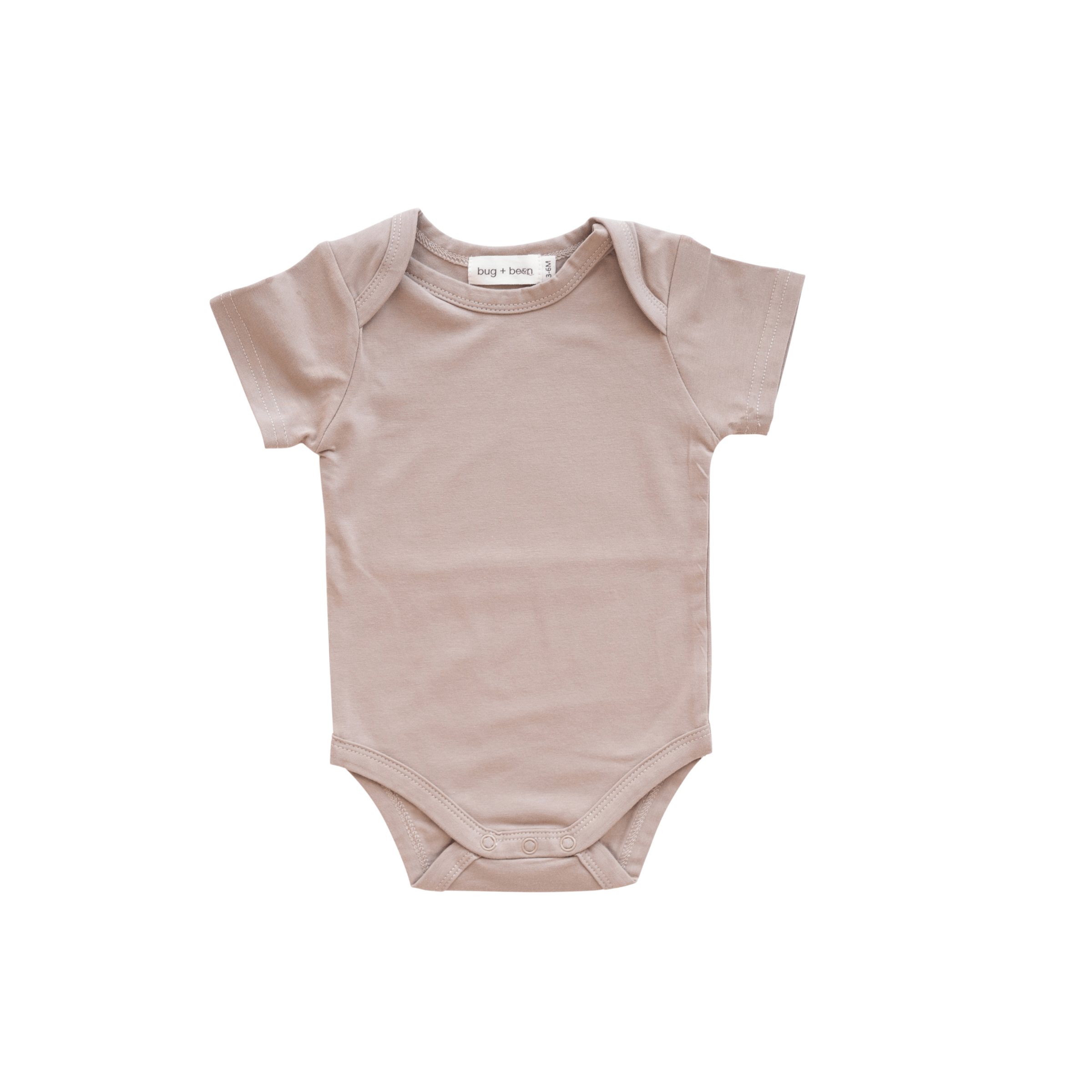 Organic Cotton Short Sleeve Bodysuit – Mocha