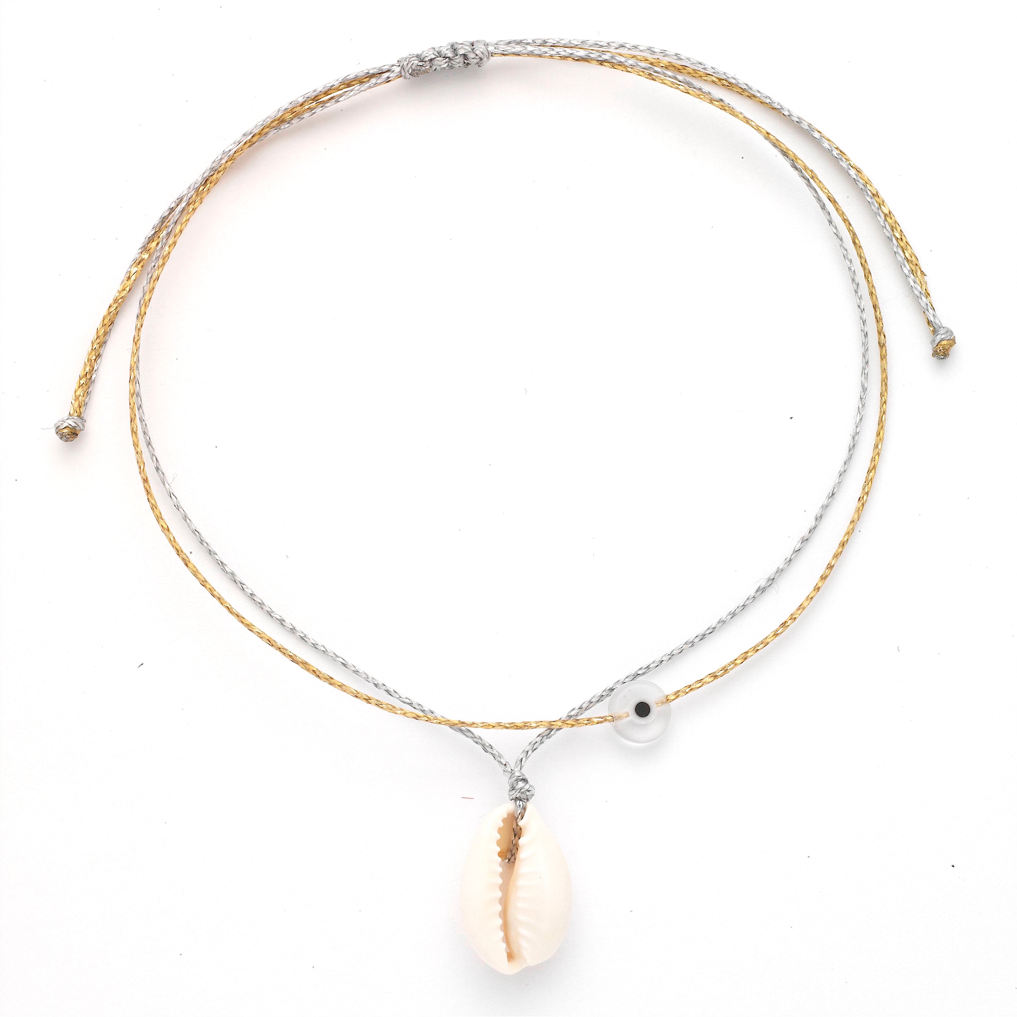 Evil Eye Cowrie Shell Anklet