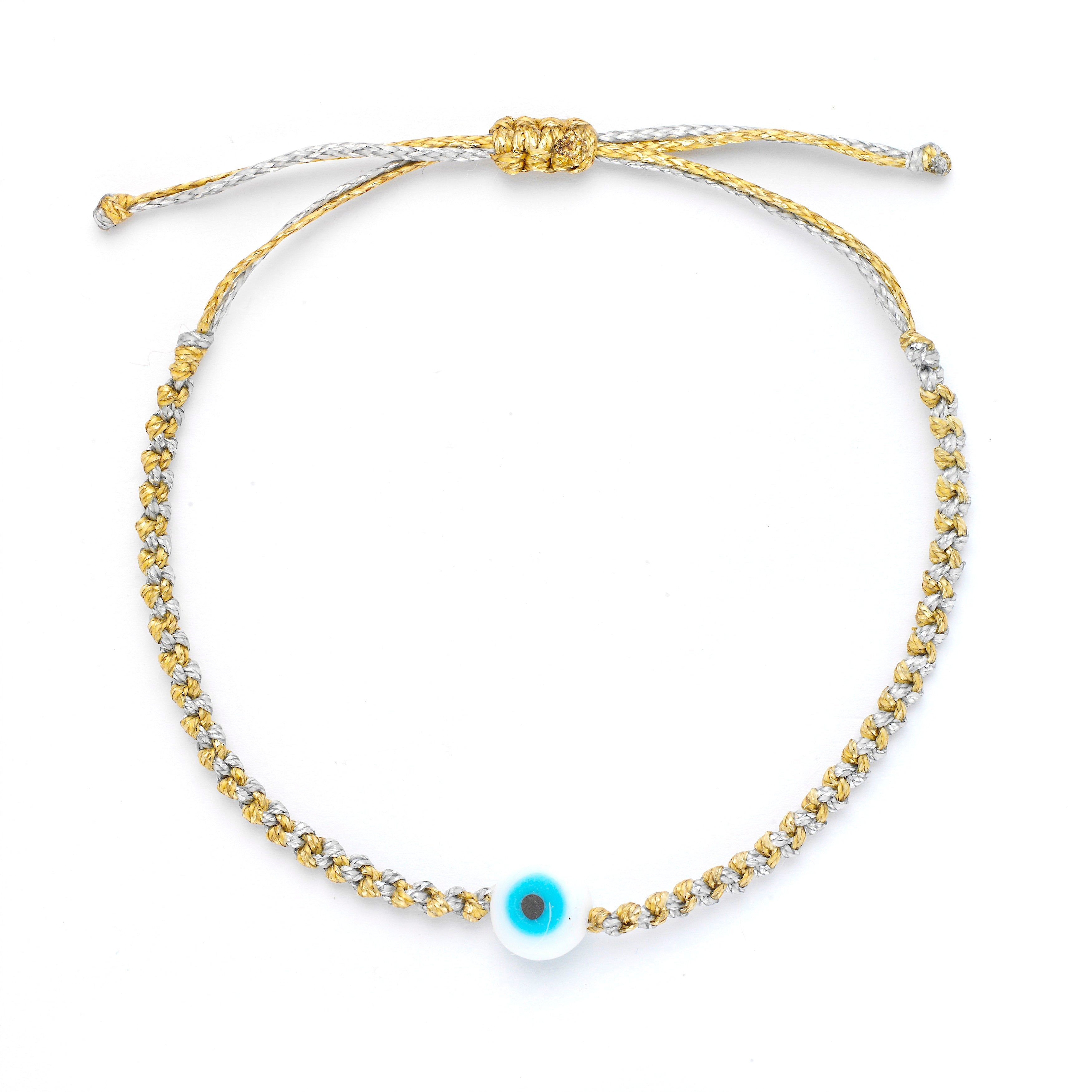 Duo Color Evil Eye Braided Bracelet