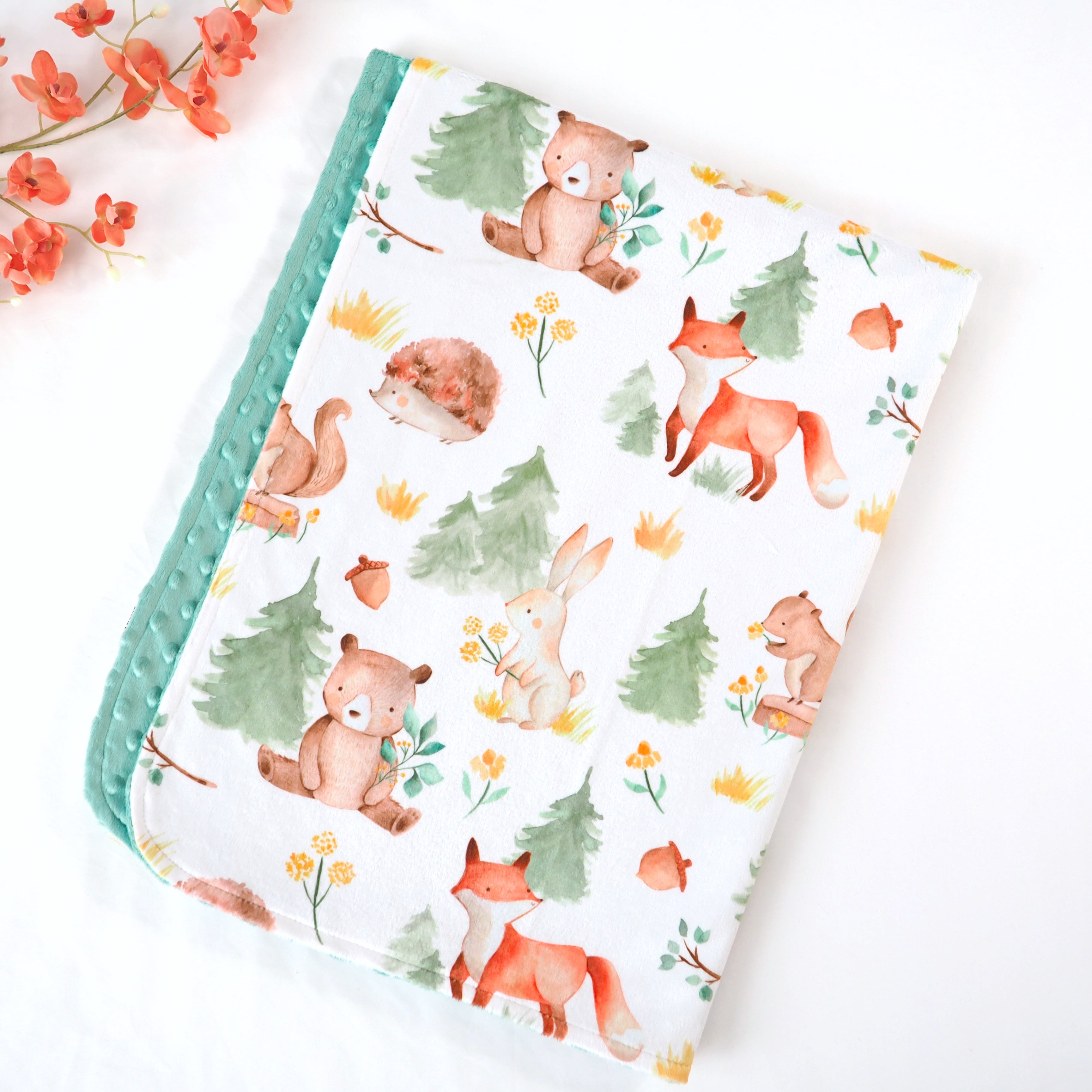 Forest Friends Minky Baby Blanket