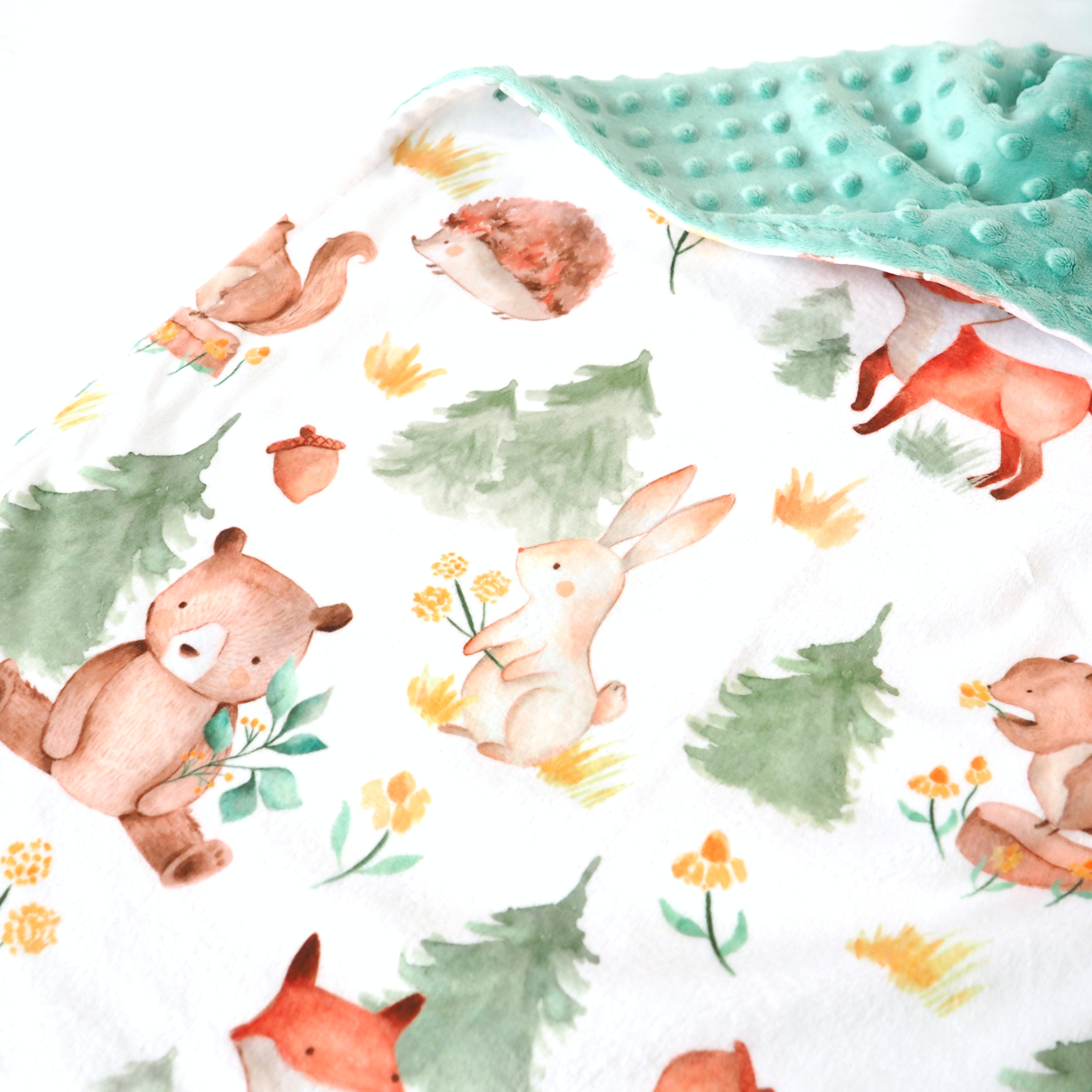Forest Friends Minky Baby Blanket