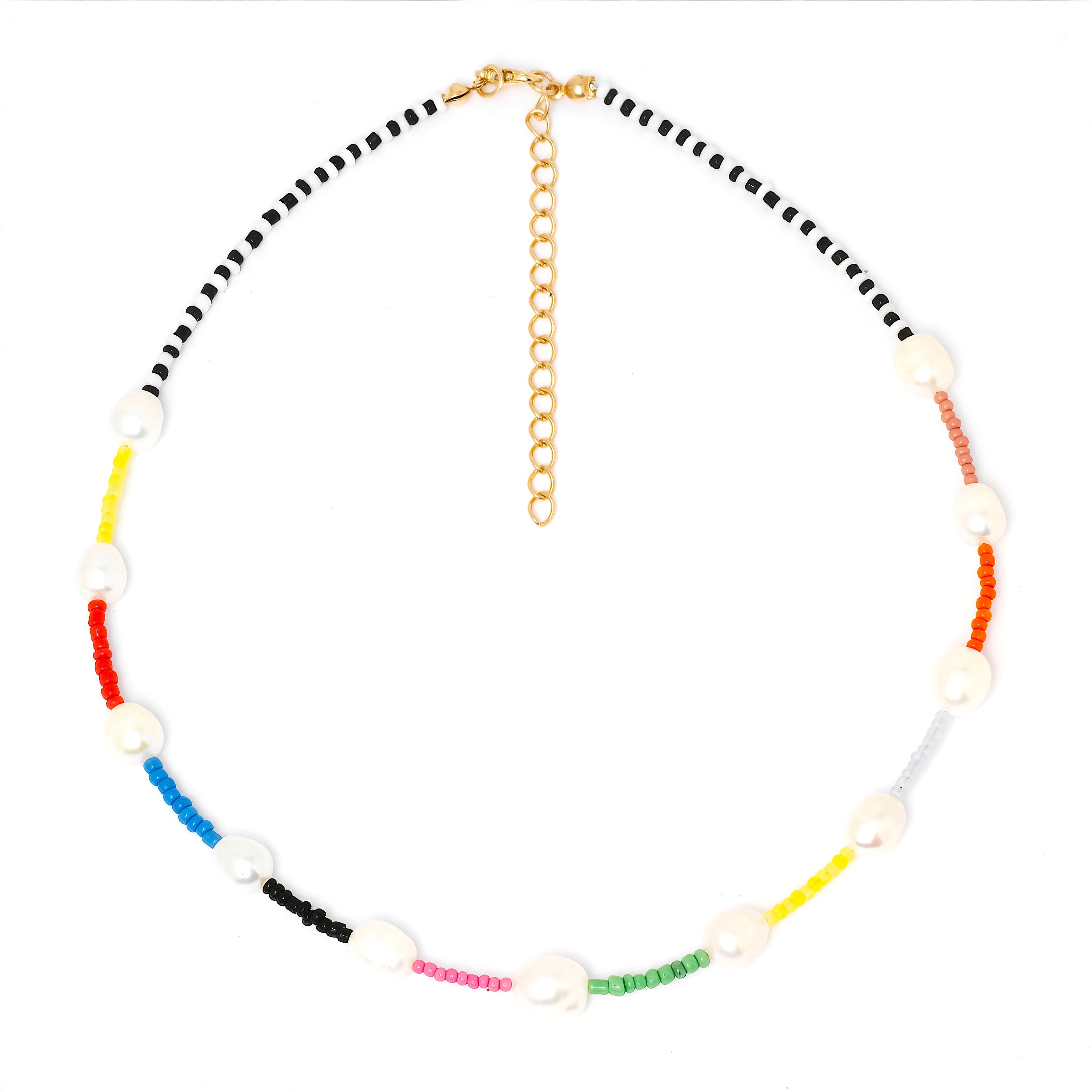 Gigi Freshwater Pearl Rainbow Choker