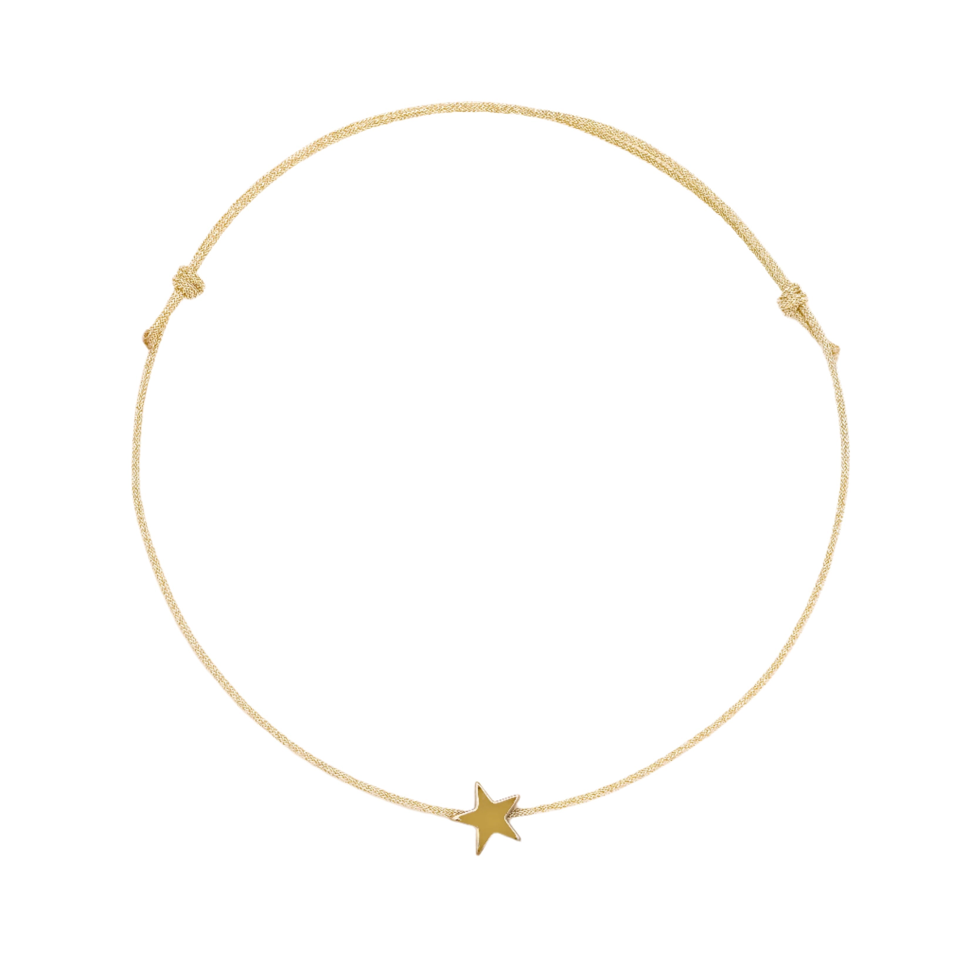 Gold Star Hematite Charm Bracelet