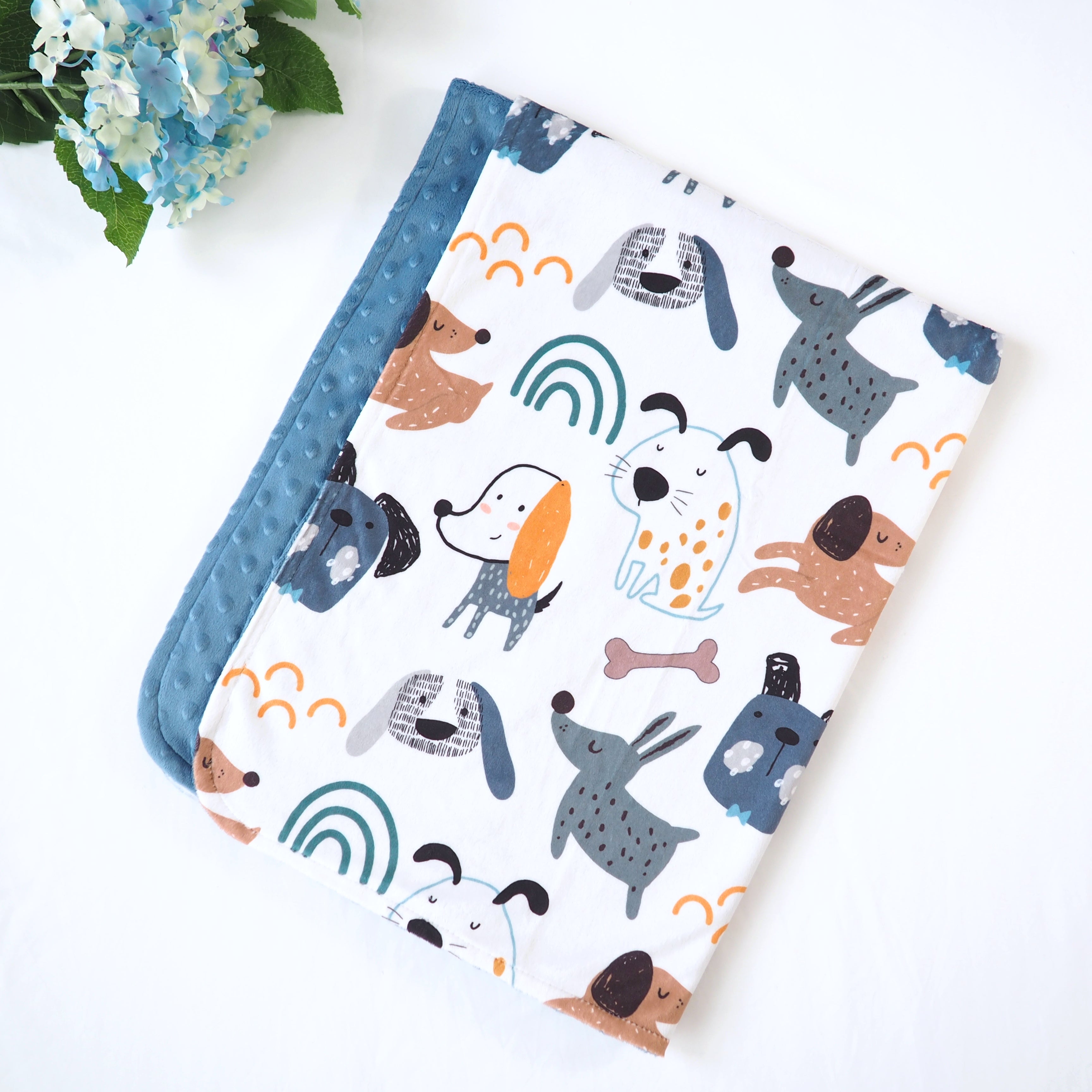 My Best Friends (dogs) Minky Baby Blanket