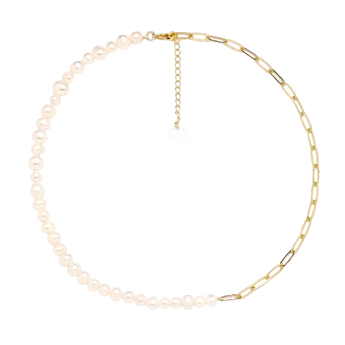 Amara Pearl & Chain Necklace