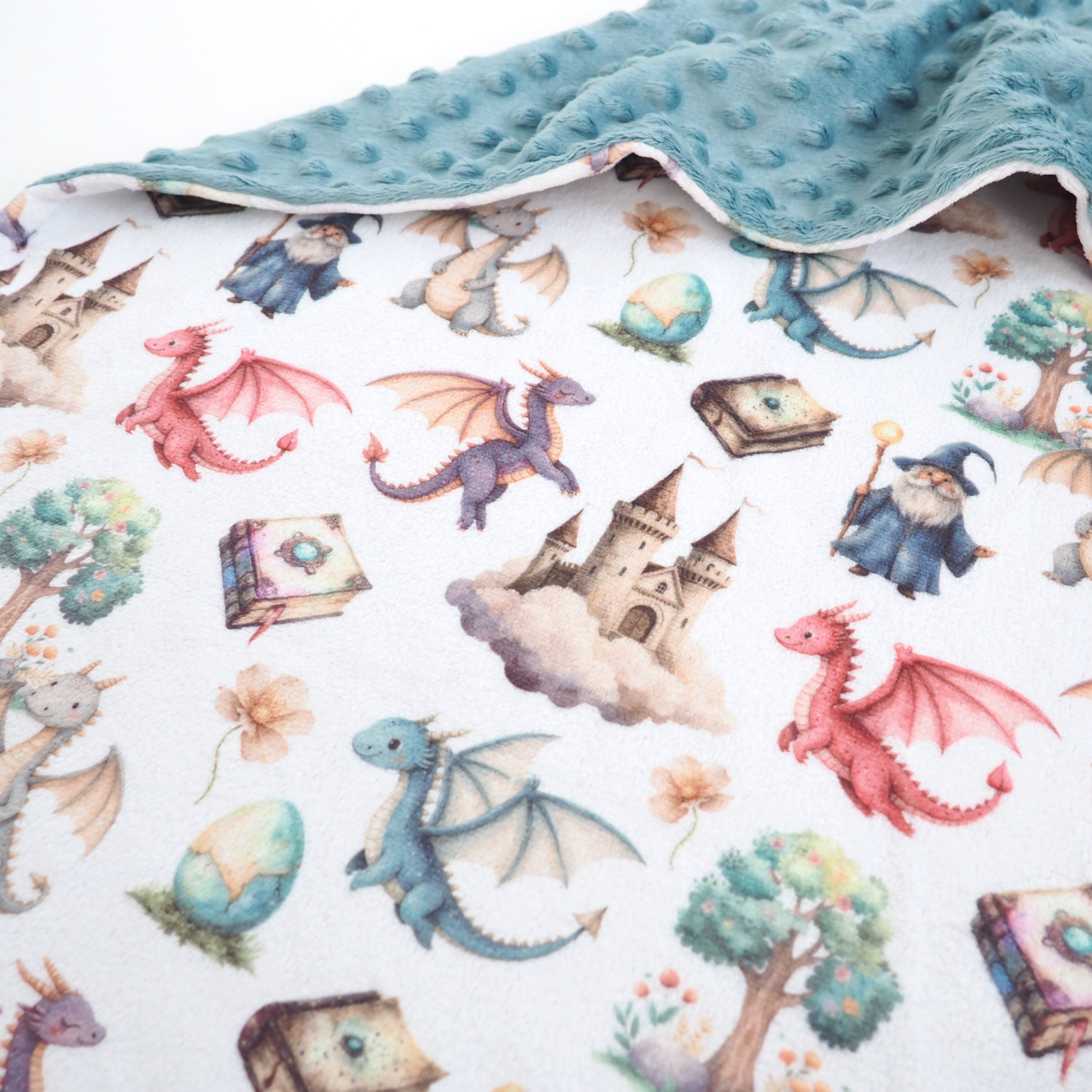 Dragon's Kingdom Minky Baby Blanket