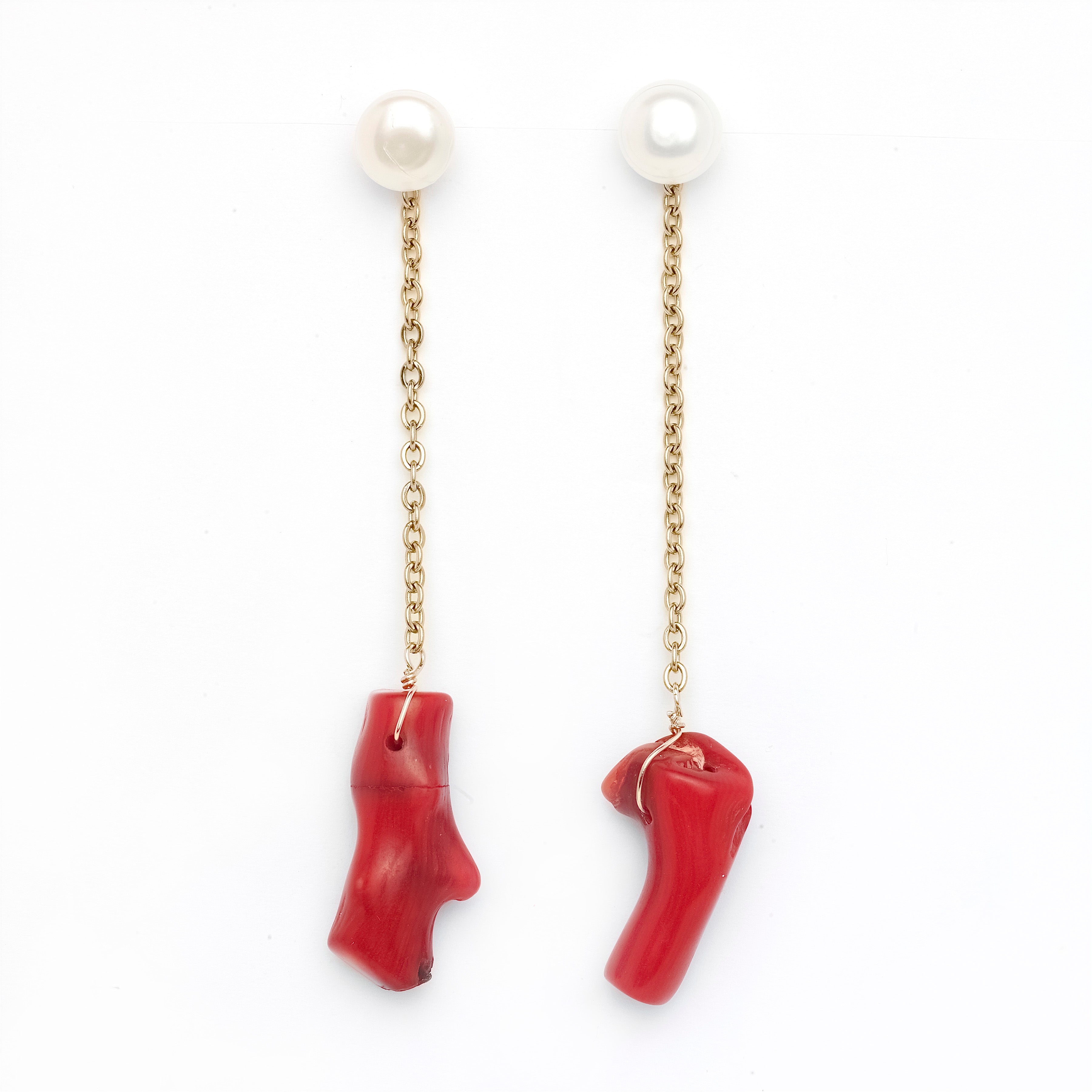 Coral Drop Earrings