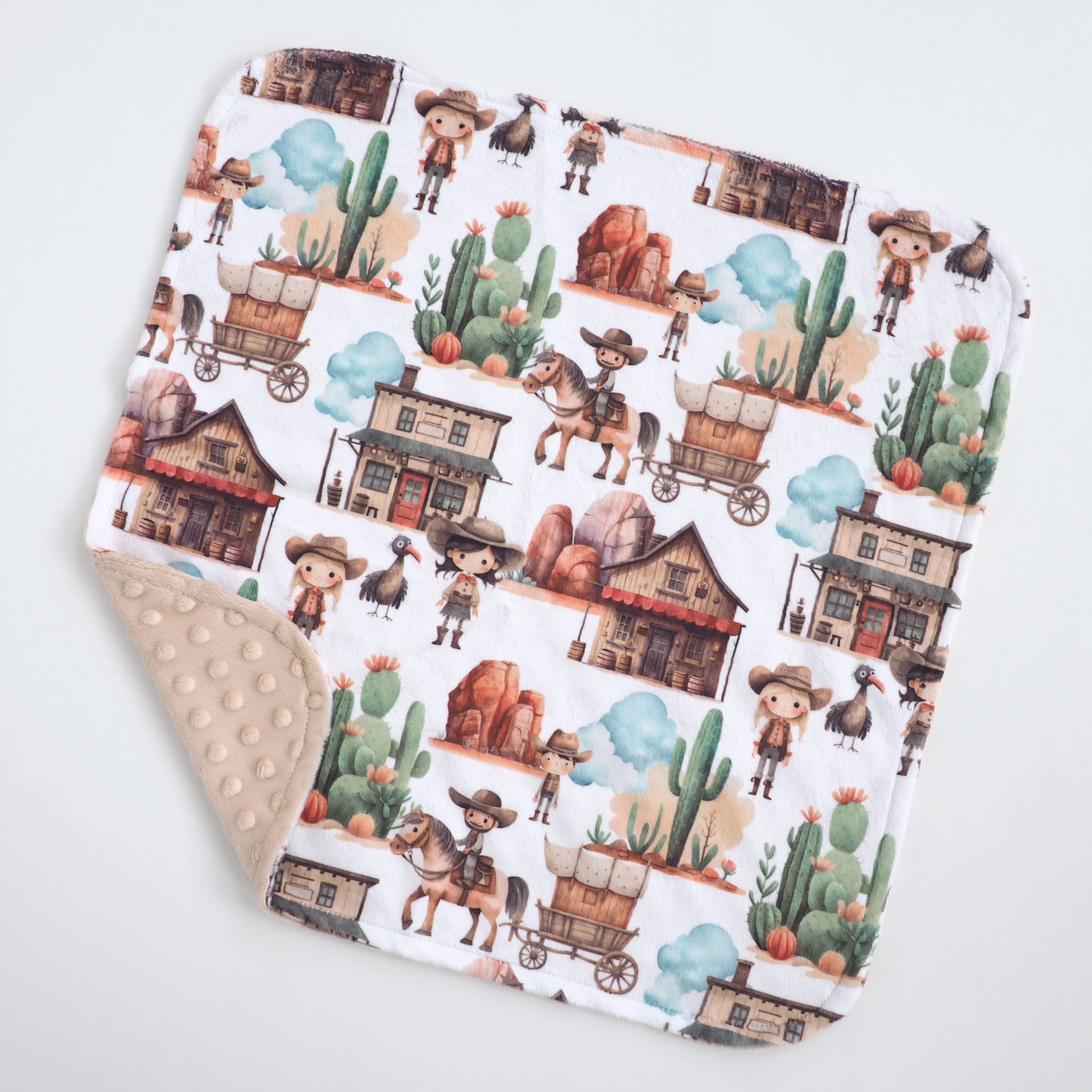 Mini Minky Blanket West Adventure
