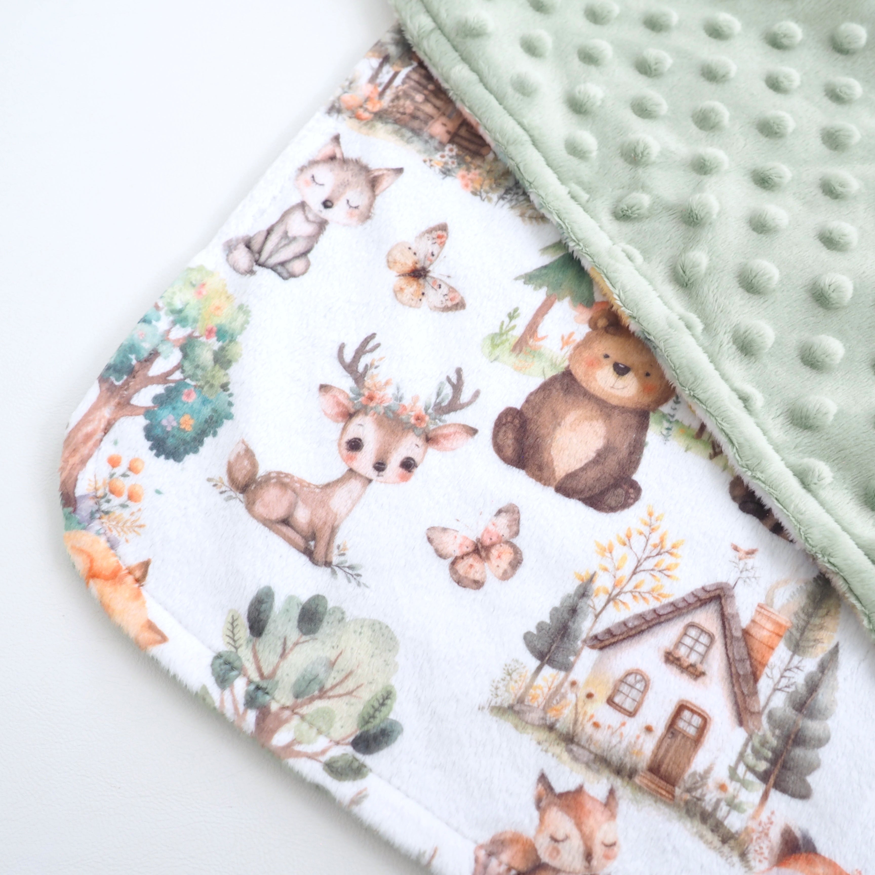 Mini Minky Blanket Woodsy Woodland
