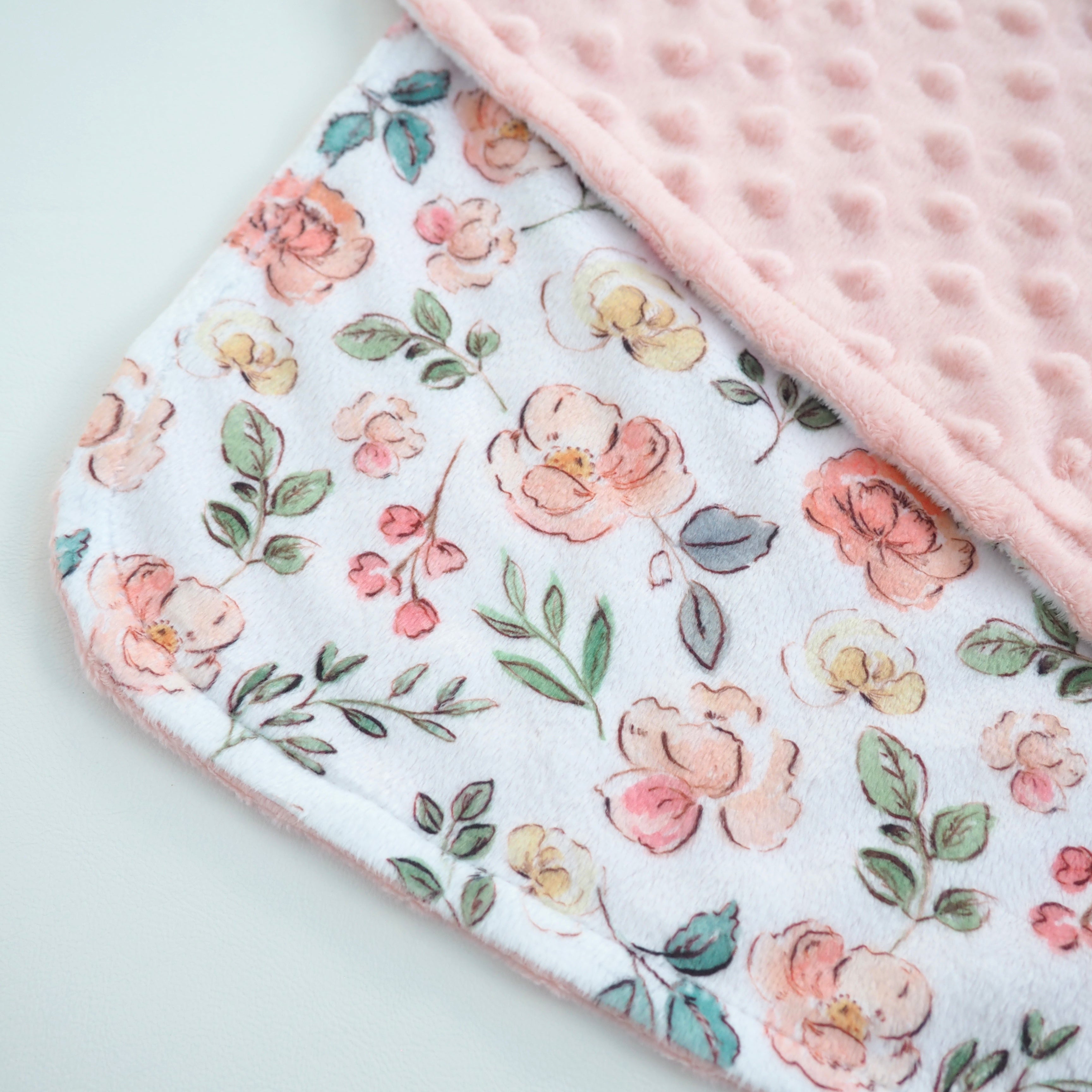 Mini Minky Blanket Blushing Garden