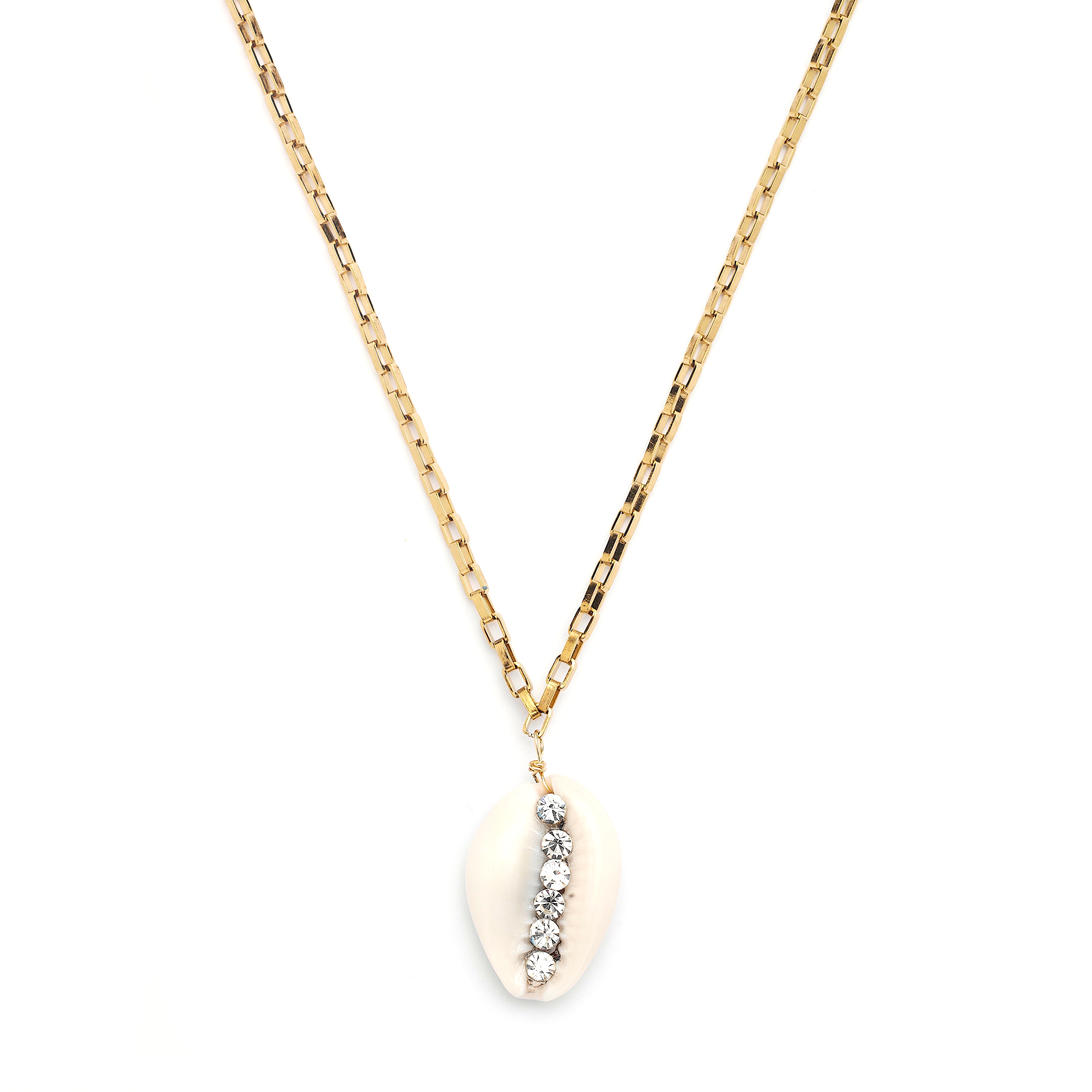 Heaven Cowrie Shell Link Necklace