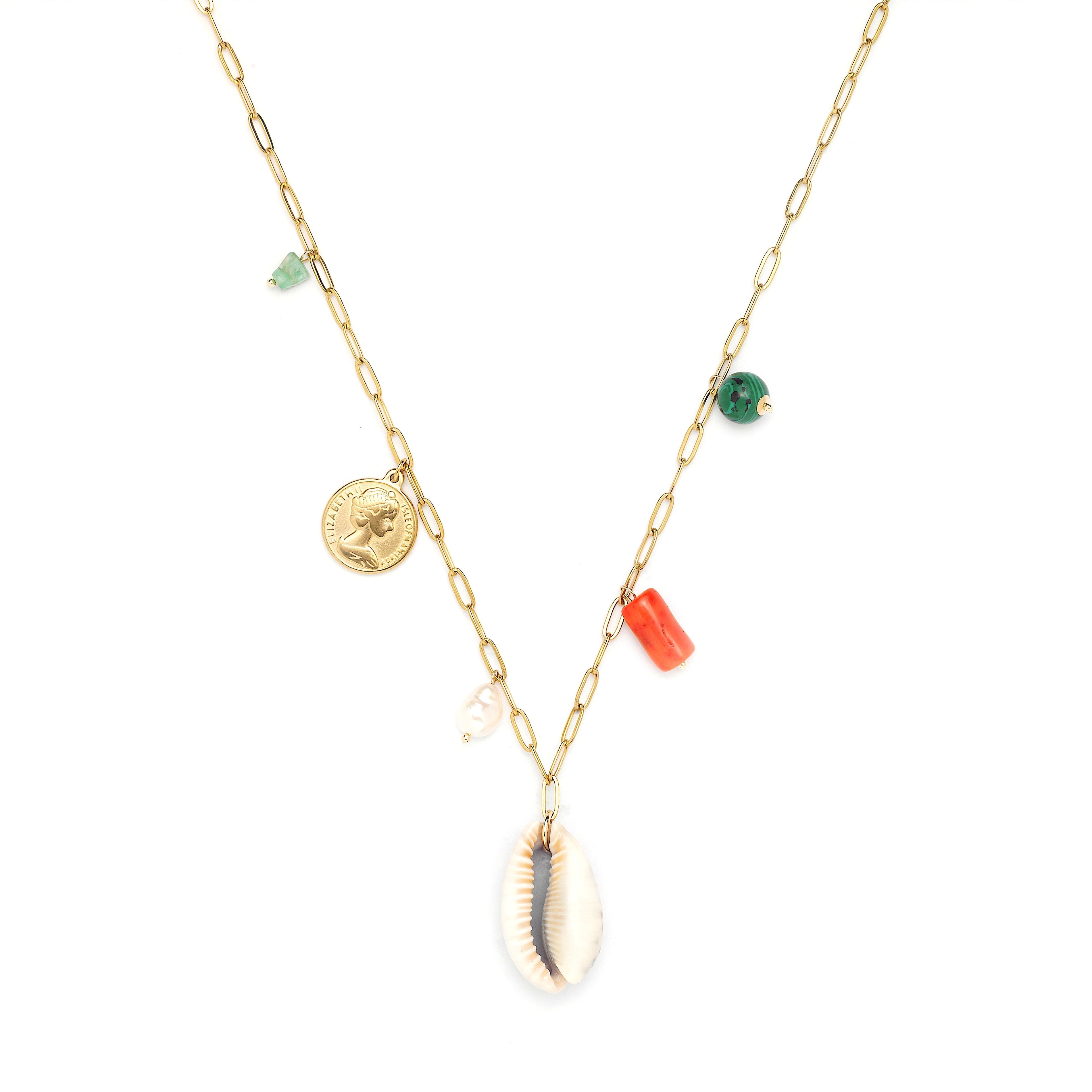 Evangeline Mixed Pendant Necklace