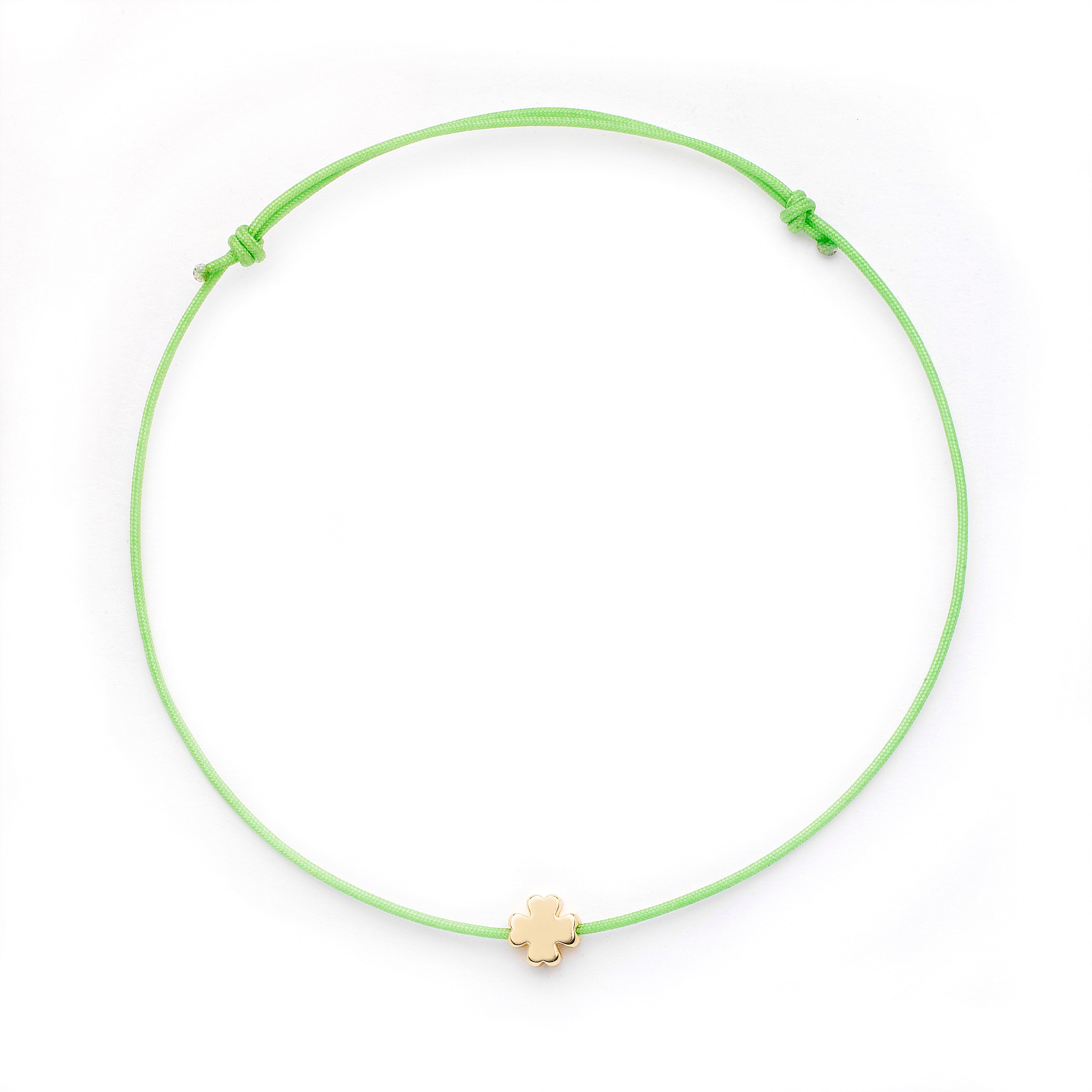 Gold Clover Hematite Charm Bracelet