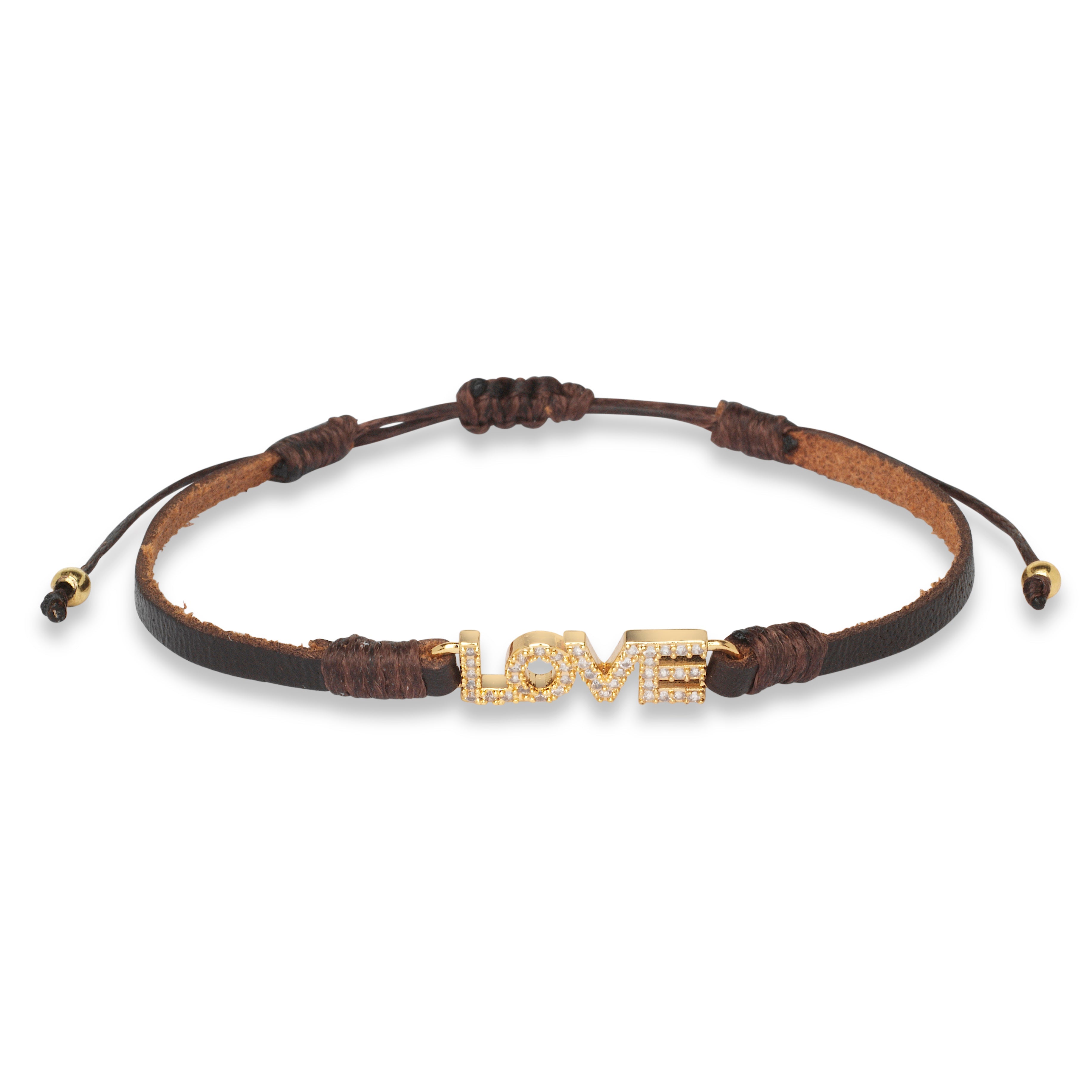 Love Chocolate Leather Bracelet