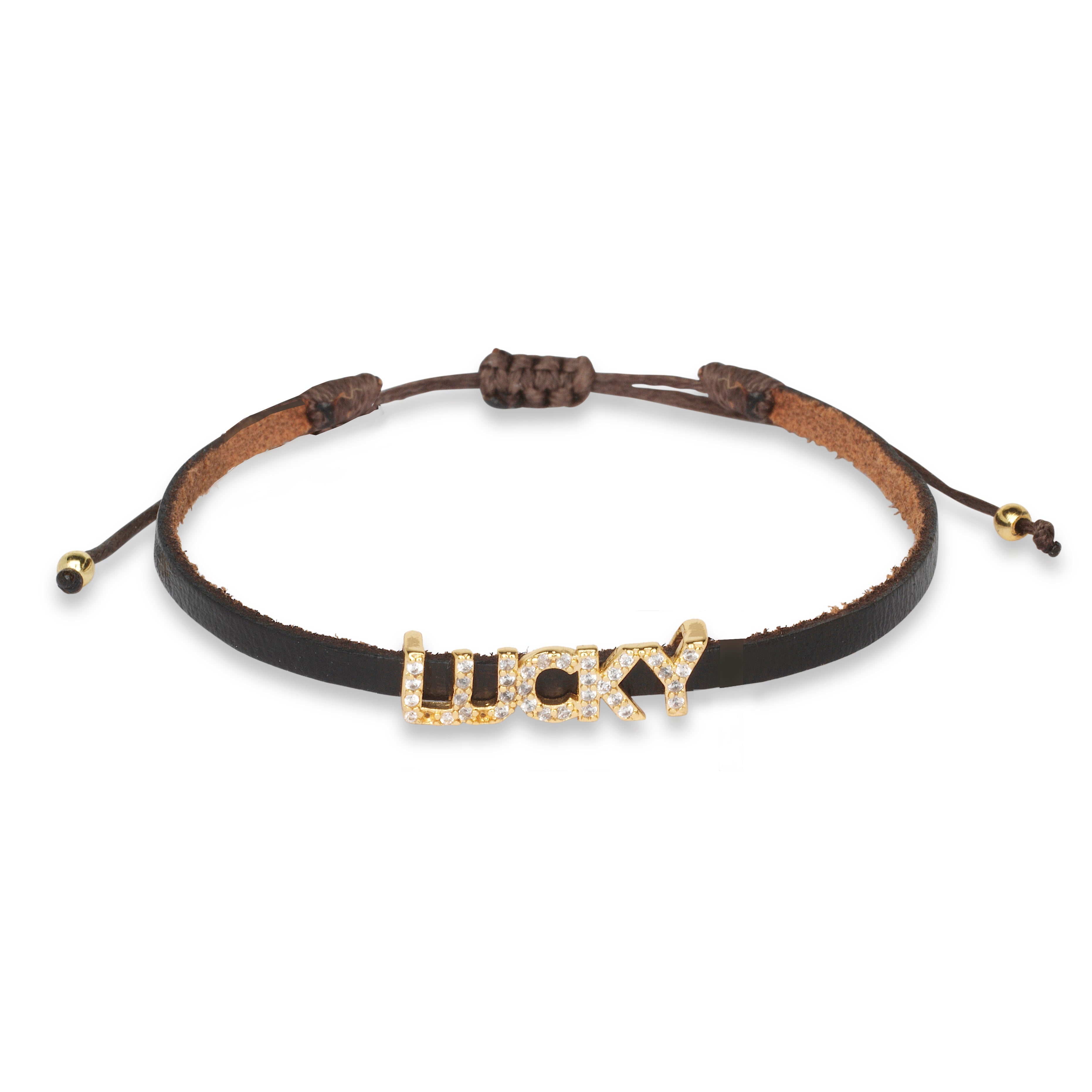 Lucky Chocolate Leather Bracelet