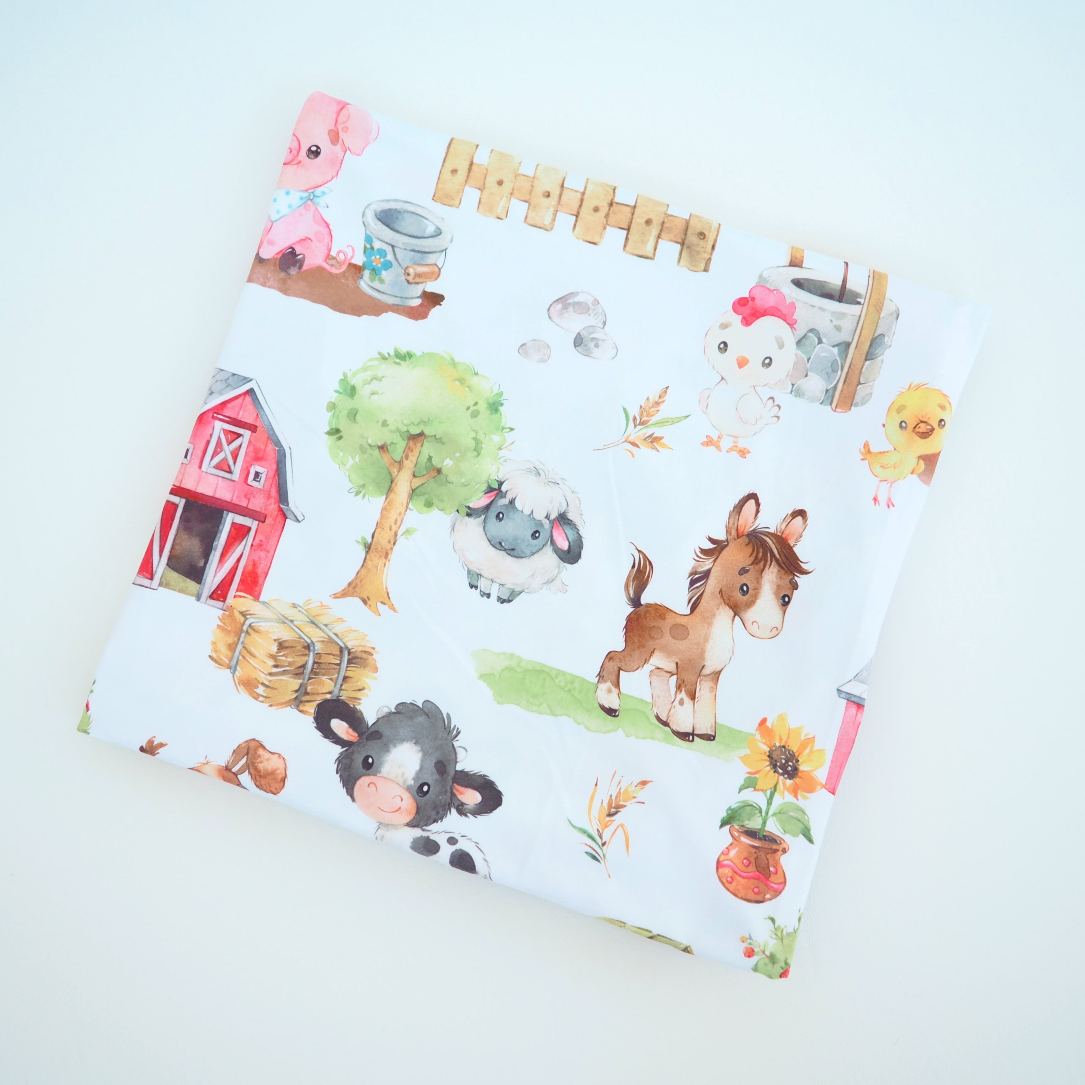 Farm Animals Baby Swaddle Blanket