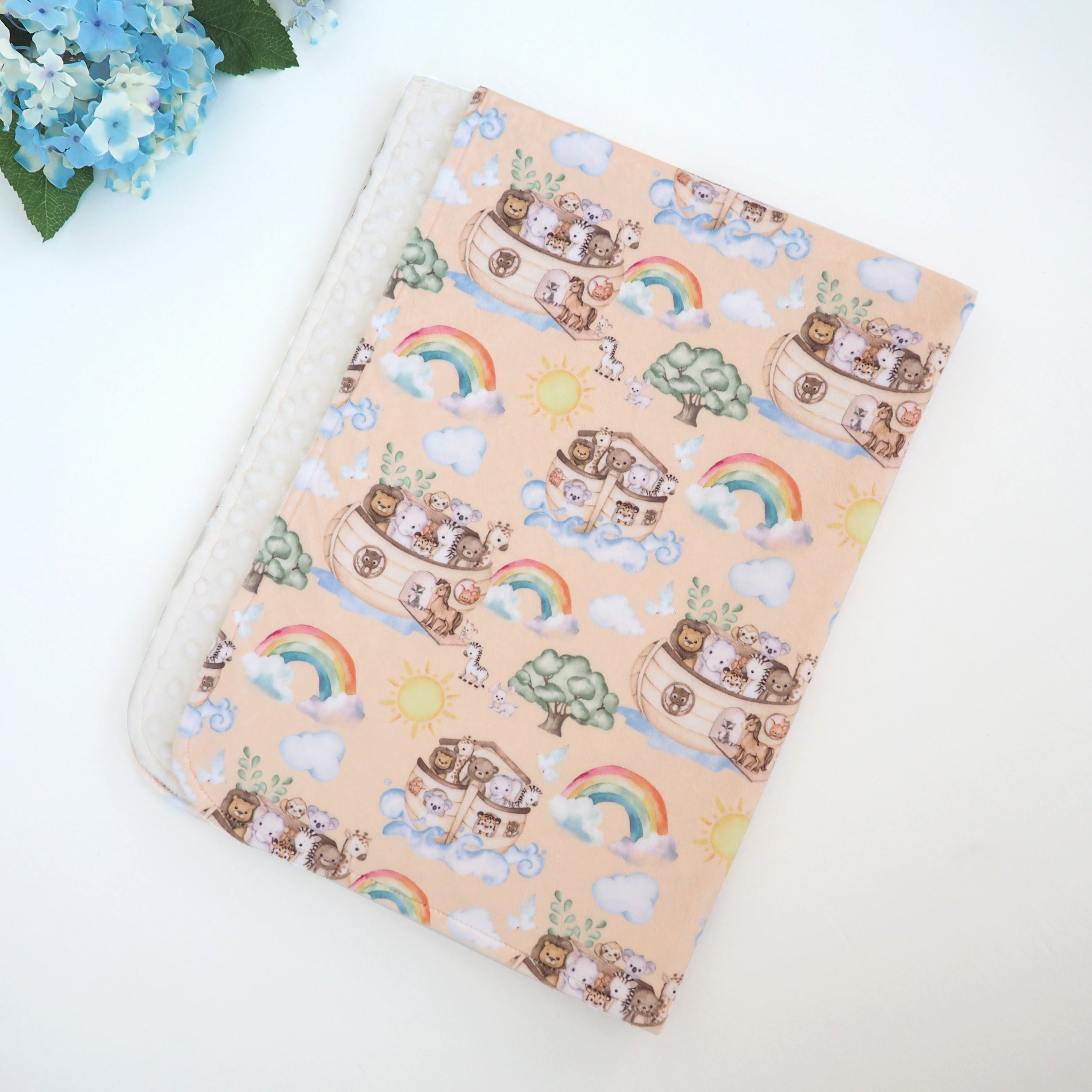 Noah's Ark Minky Baby Blanket