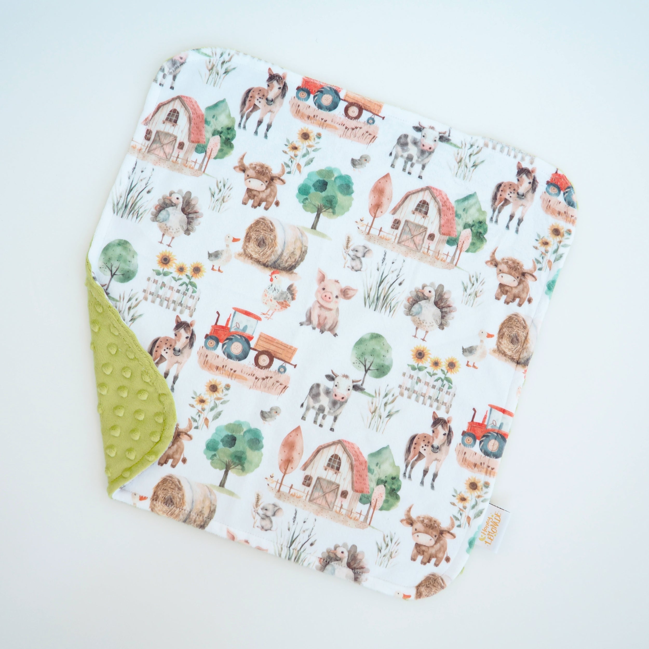 Mini Minky Blanket Farm Life