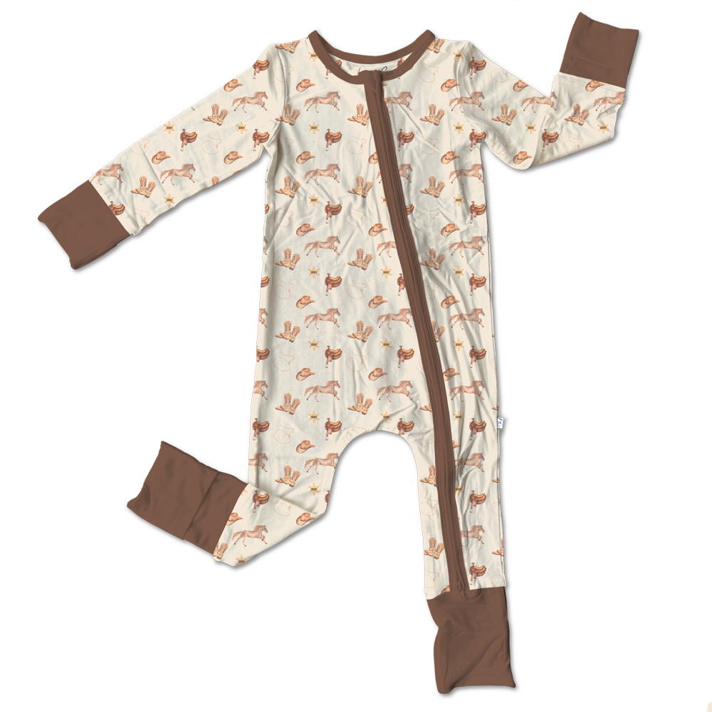 Paislee Bamboo Convertible Footie