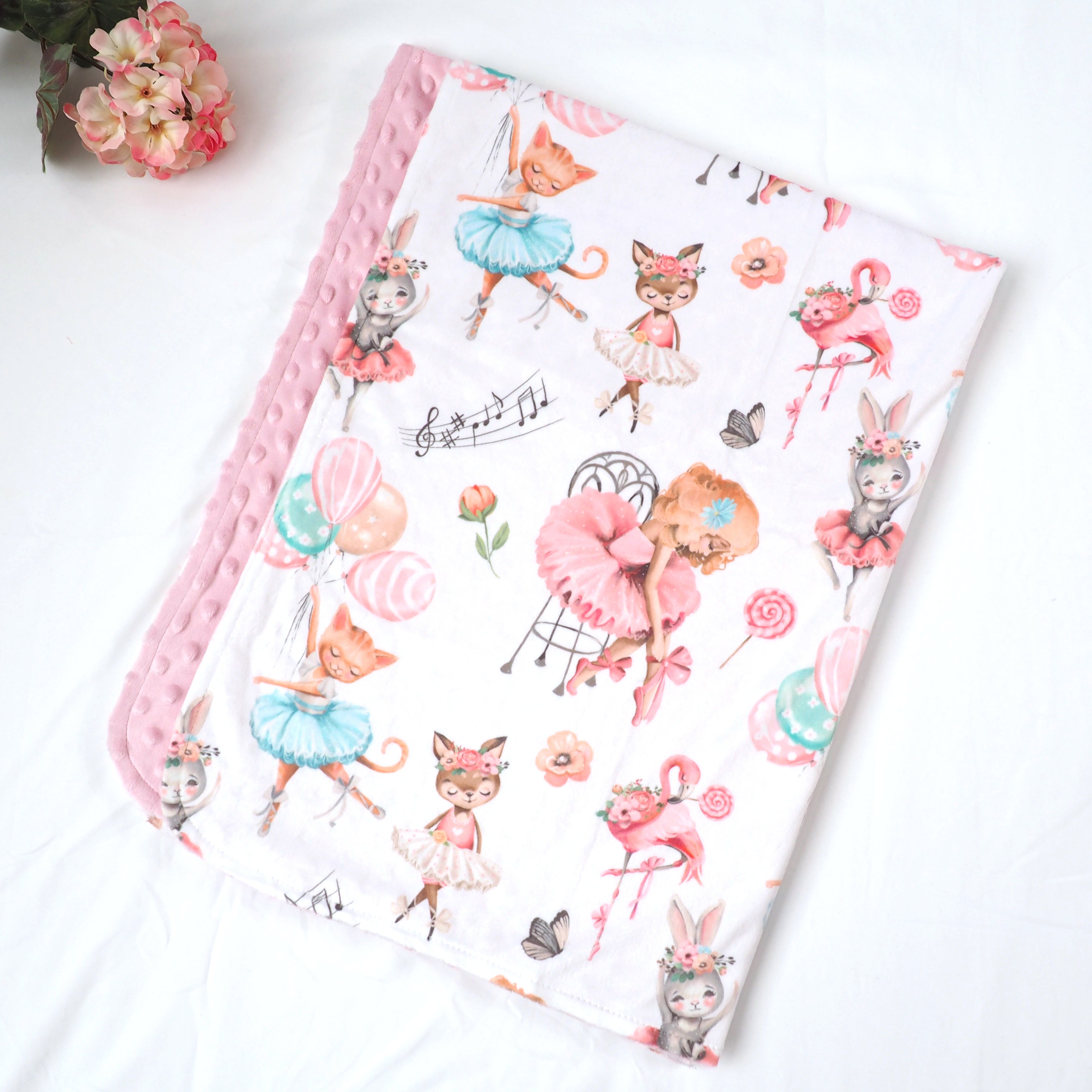 Ballerinas Minky Baby Blanket