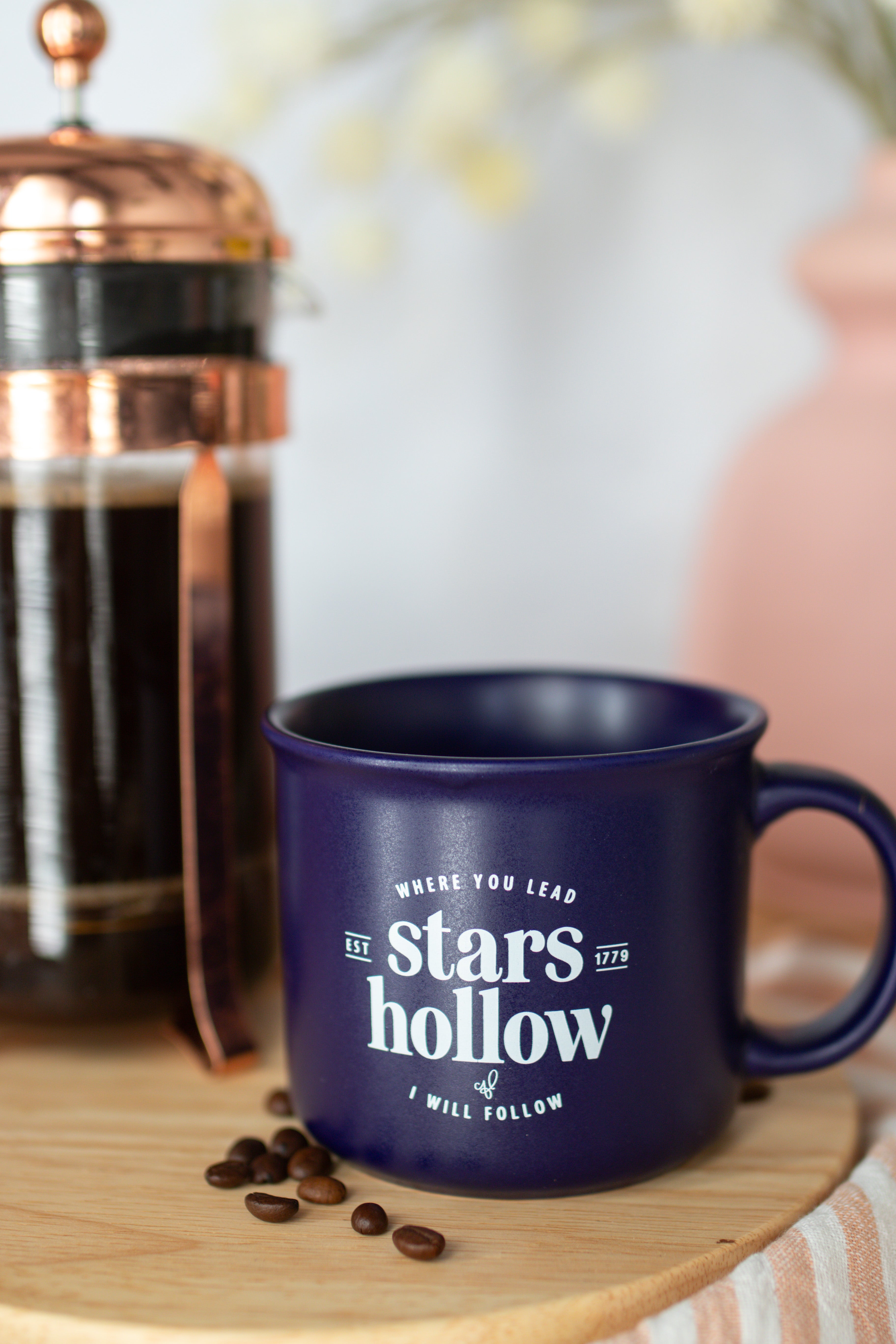 Stars Hollow Matte Cobalt Mug