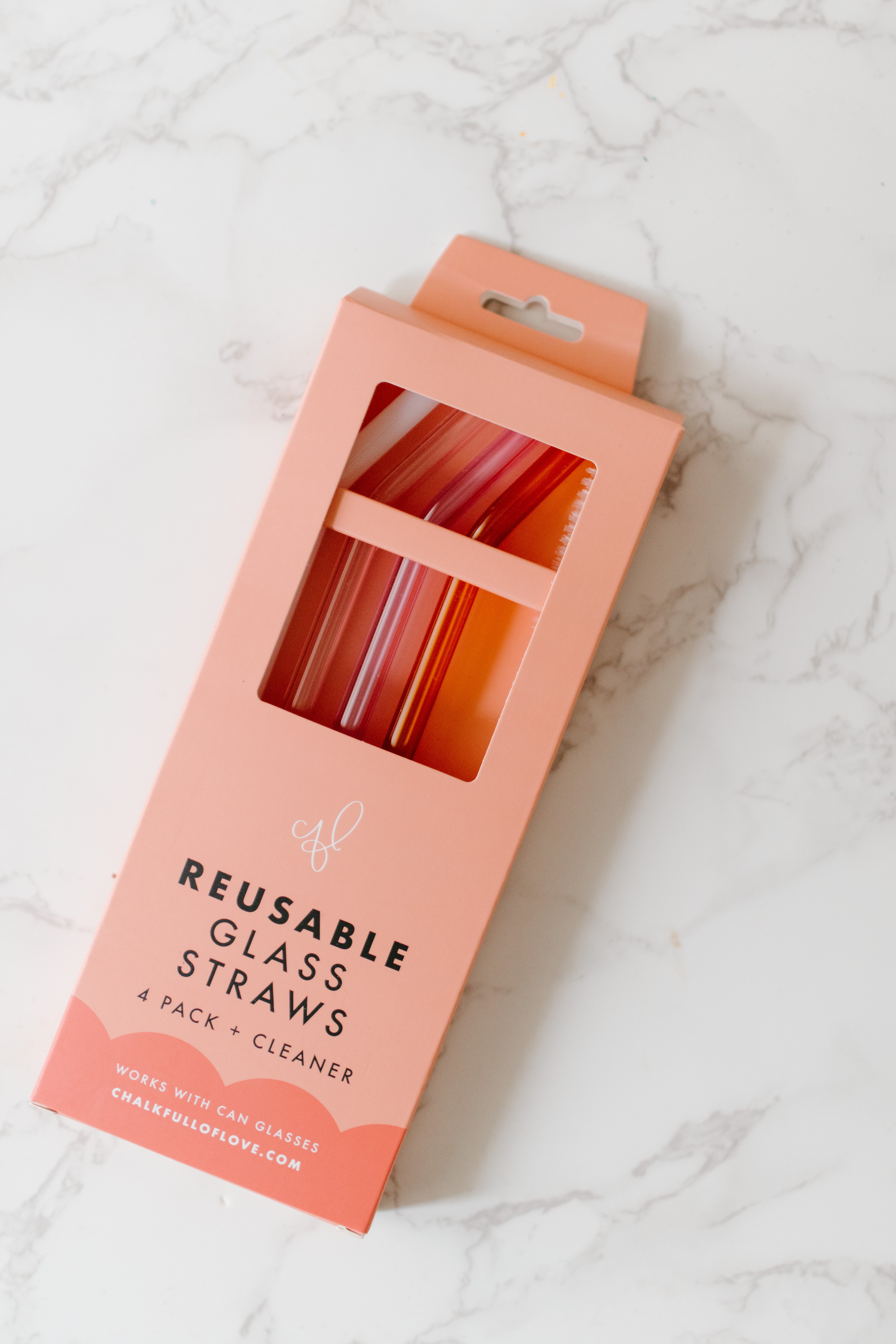 Glass Straw Pack - 4 Colors