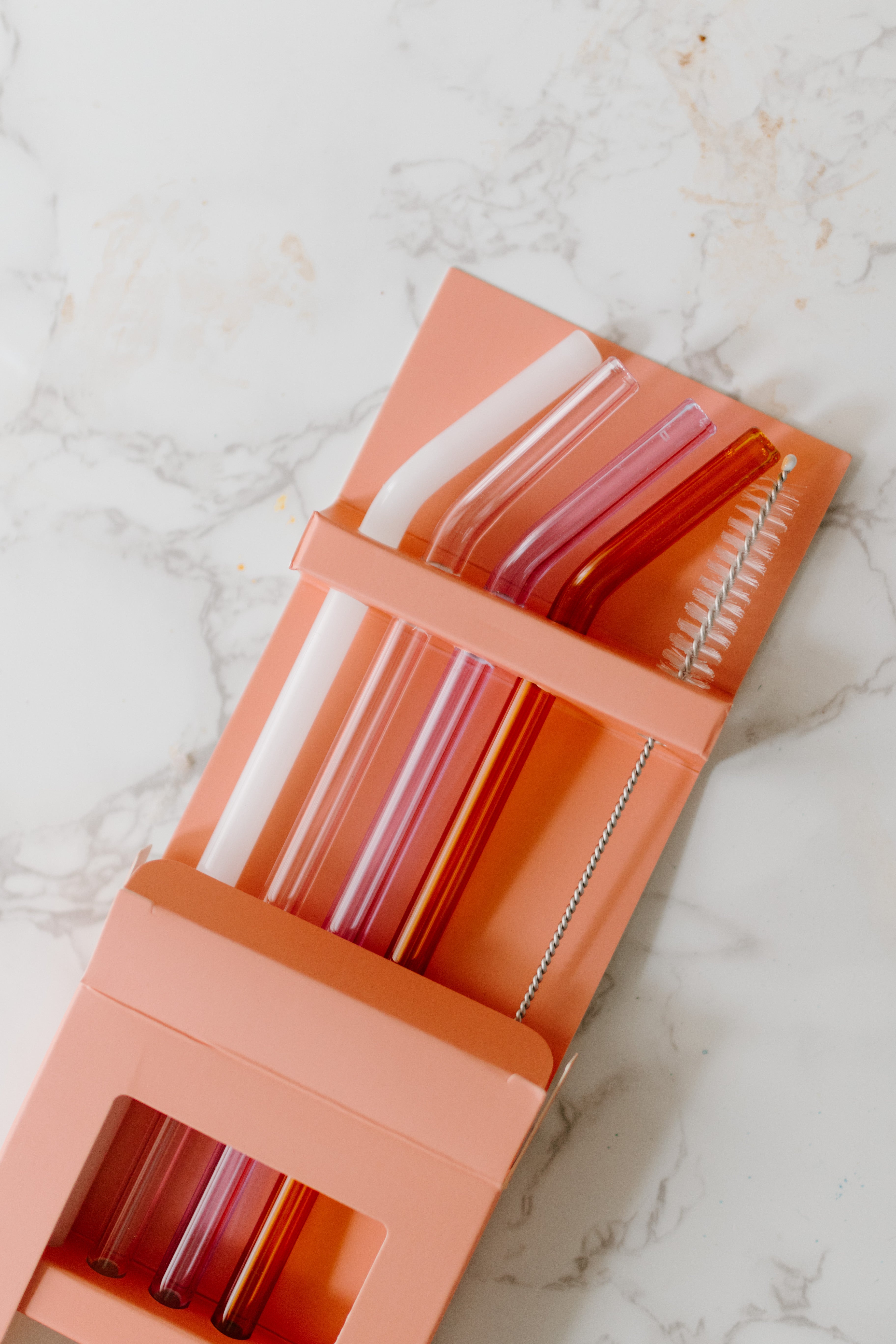 Glass Straw Pack - 4 Colors