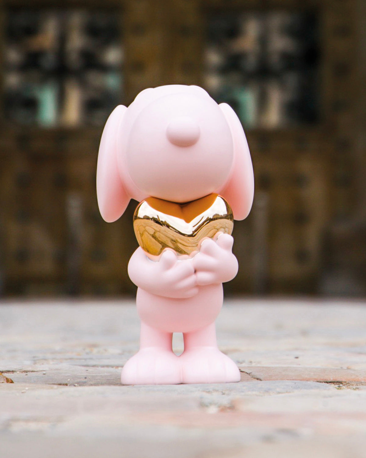 Snoopy Heart Pastel Pink & Chromed Pink Gold 21.5in