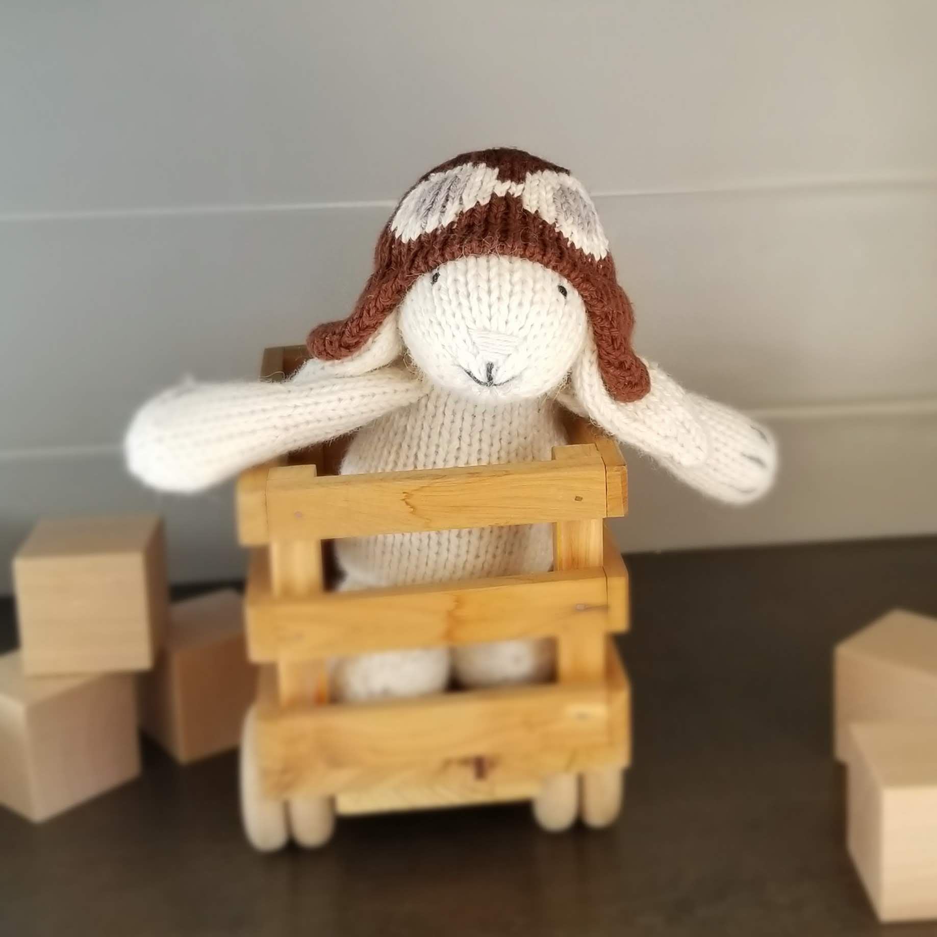 White Bunny With Aviator Hat