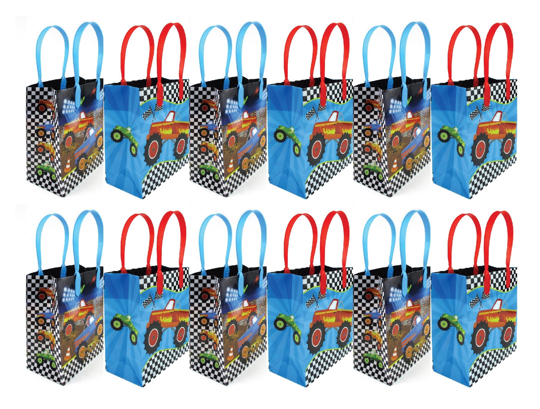 Monster Truck Themed Party Favor Bags Treat Bags - Set Of 6 Or 12