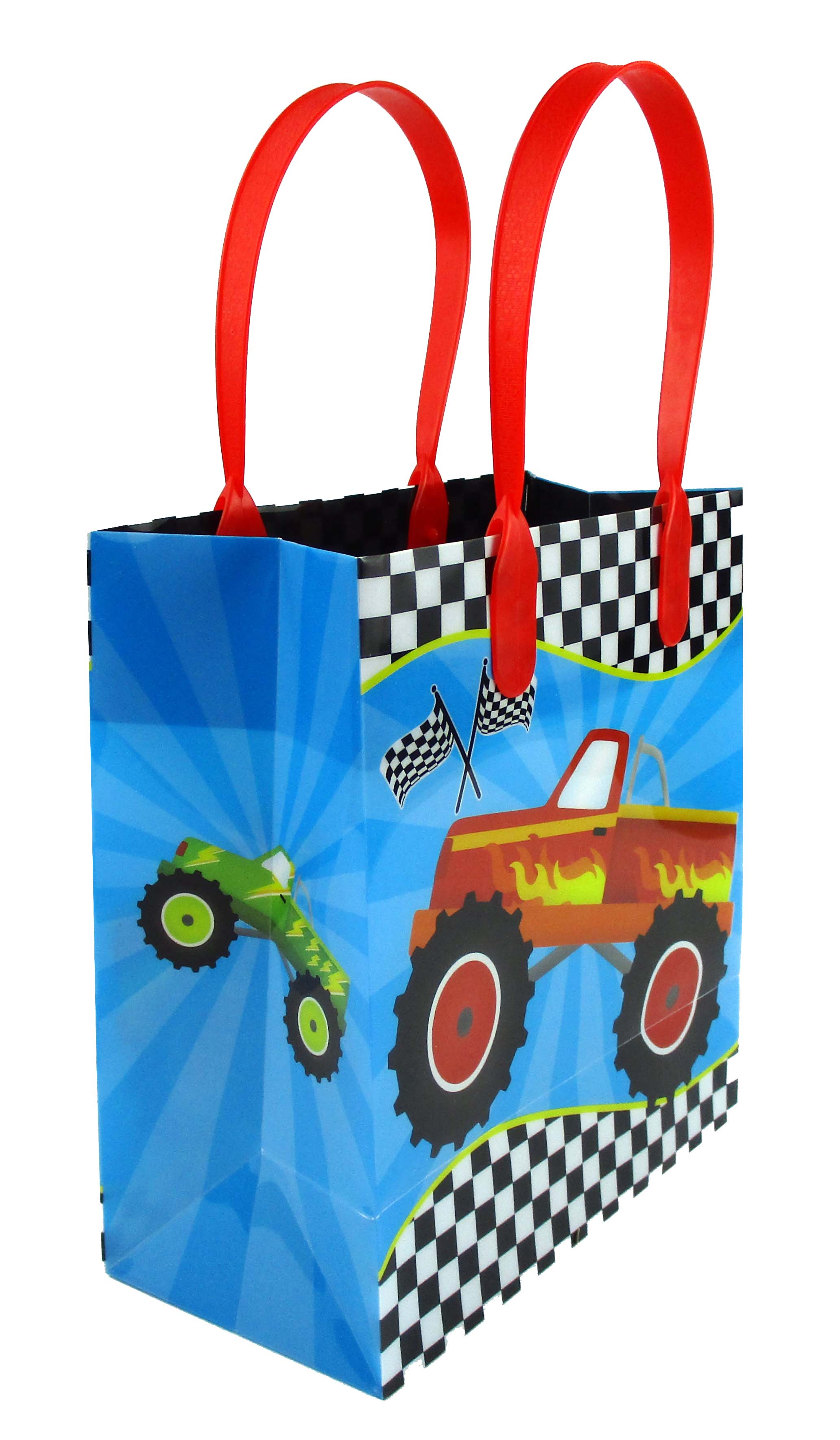 Monster Truck Themed Party Favor Bags Treat Bags - Set Of 6 Or 12