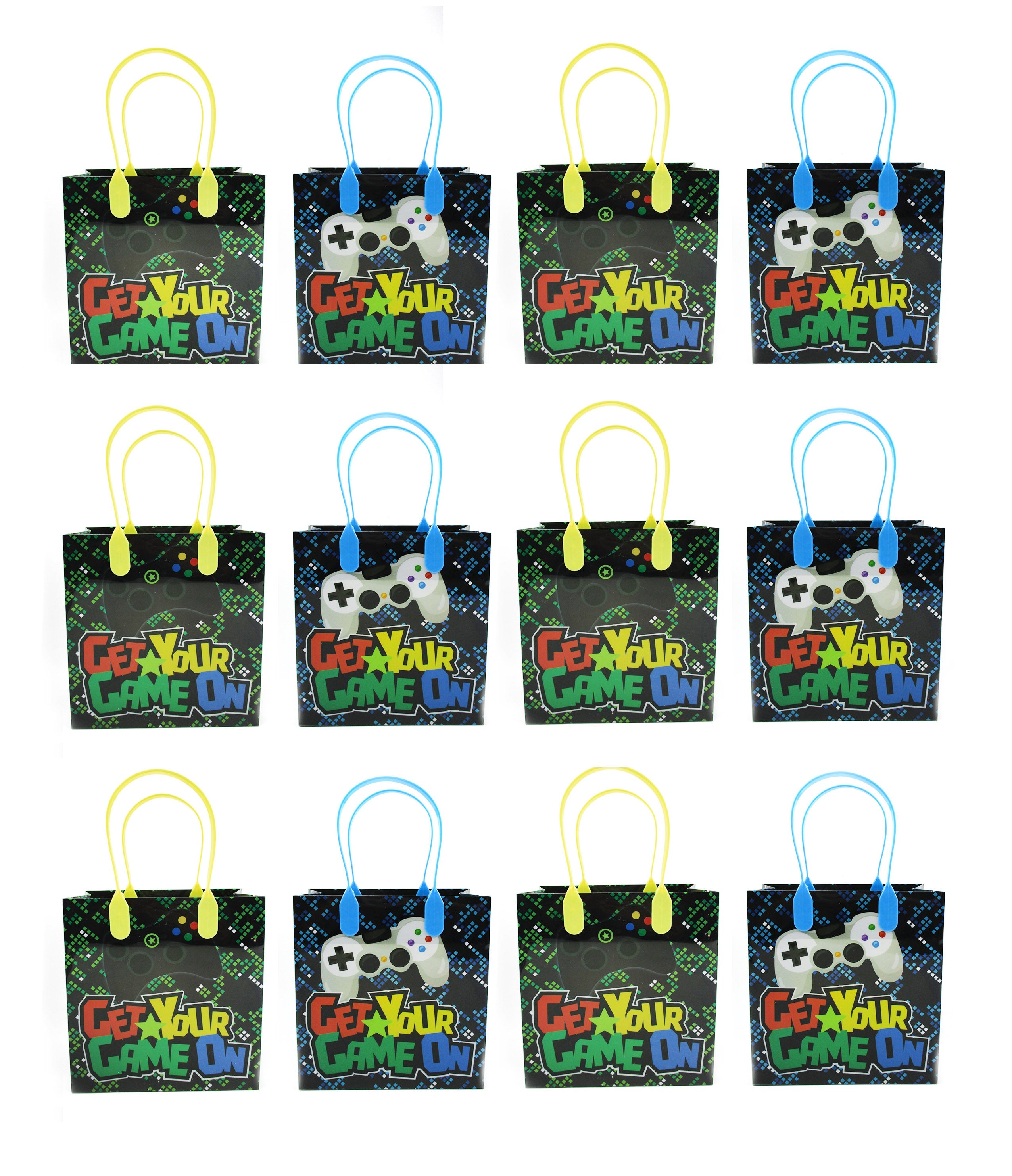 Video Game Themed Party Favor Bags Treat Bags, Set 6 Or 12
