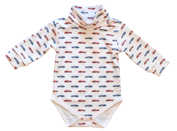 Red Cobra Car Turtleneck Onesie