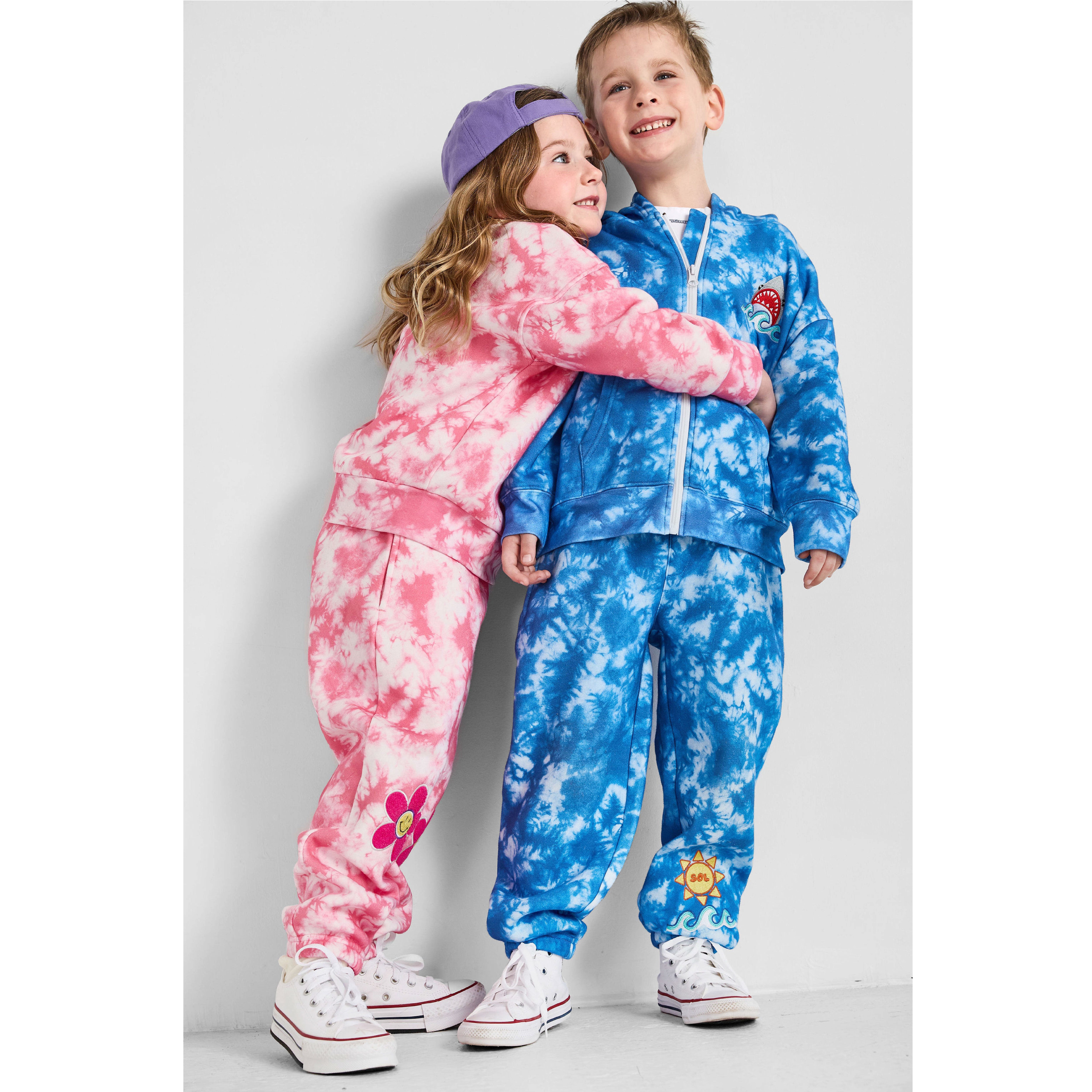 Shark Tie-dye Zip-up Hoodie