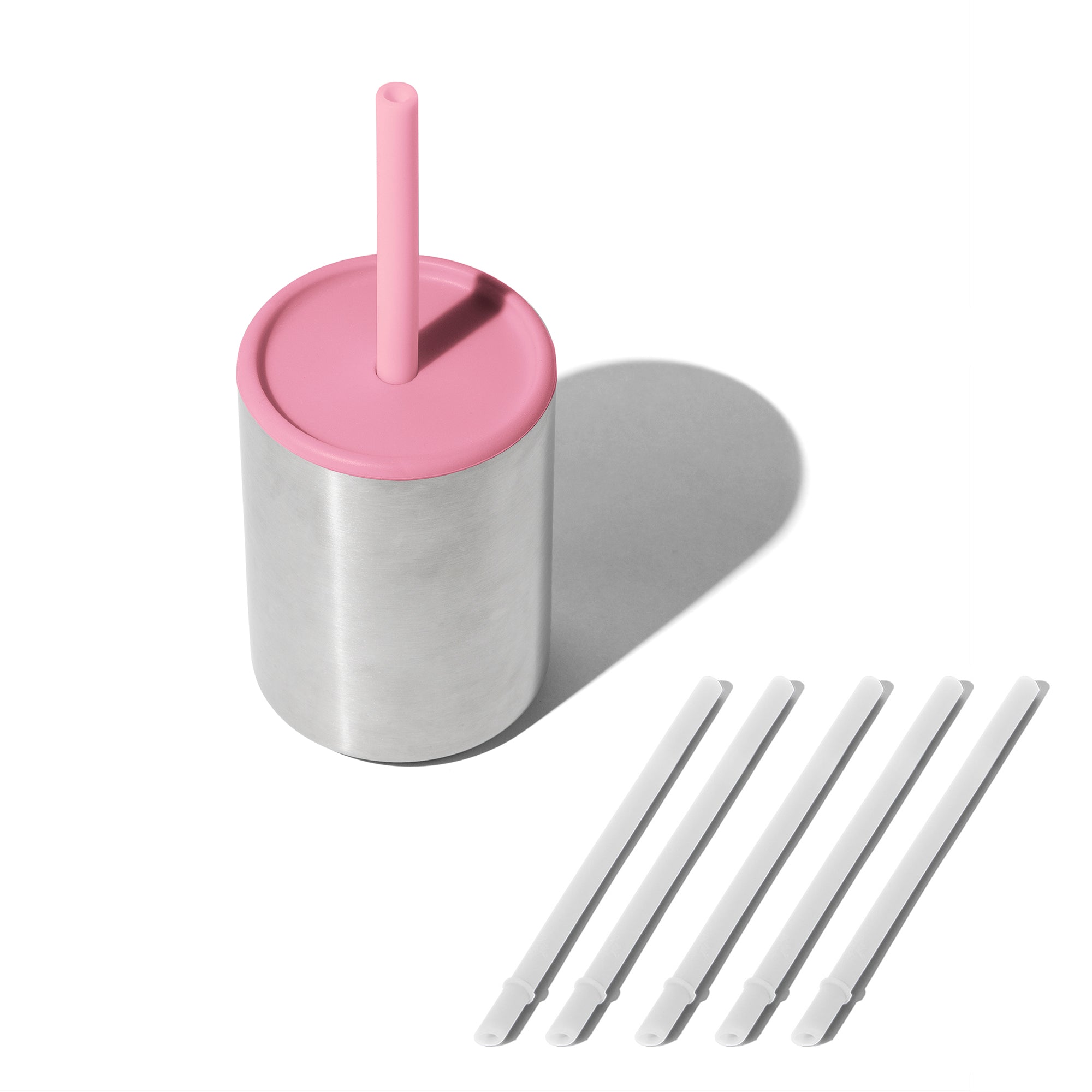 8 Oz. Avanchy Stainless Steel Baby Toddler Spill Proof Cup With Straw