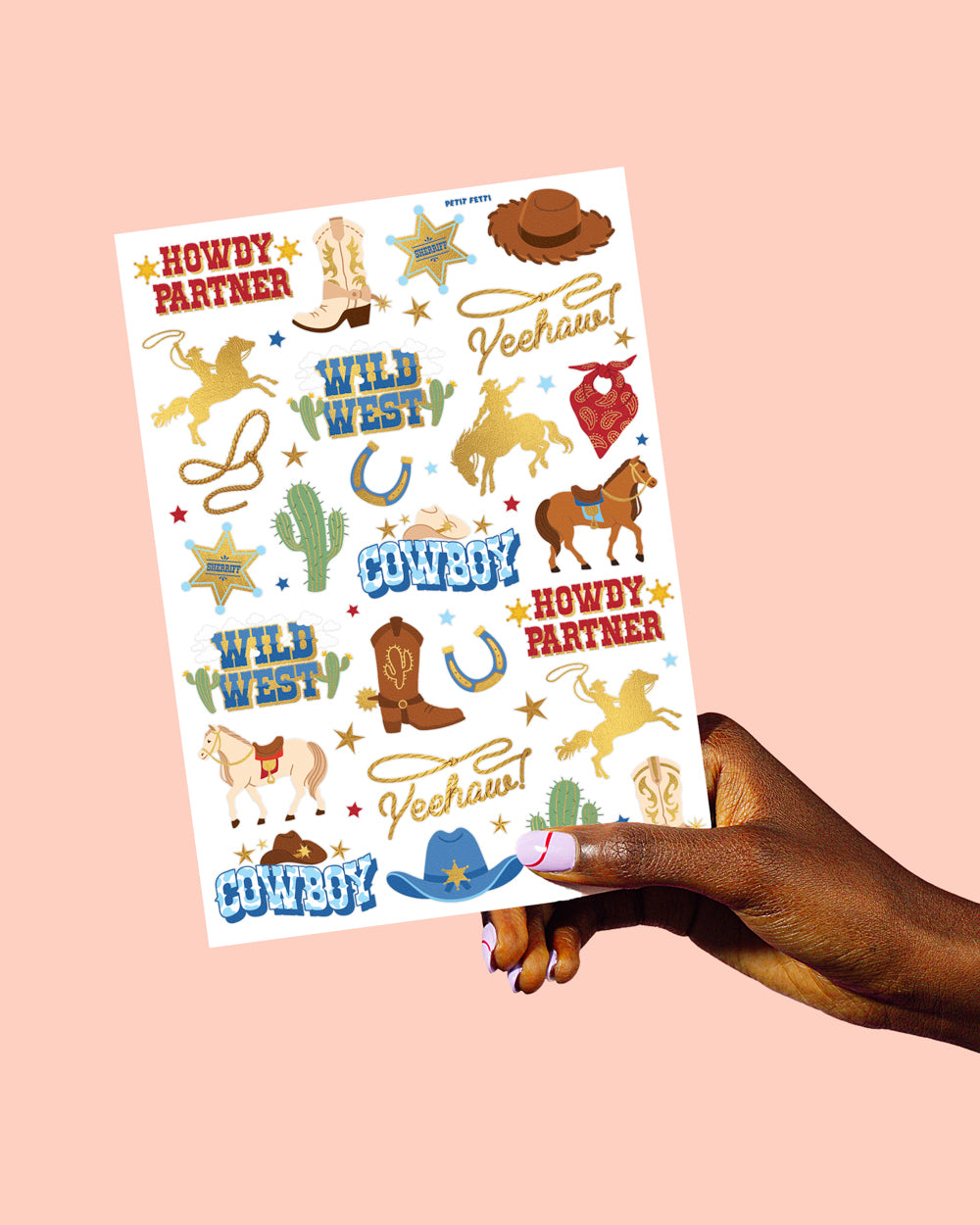 Wild Wild West Tats - 52 Foil Temporary Tattoos