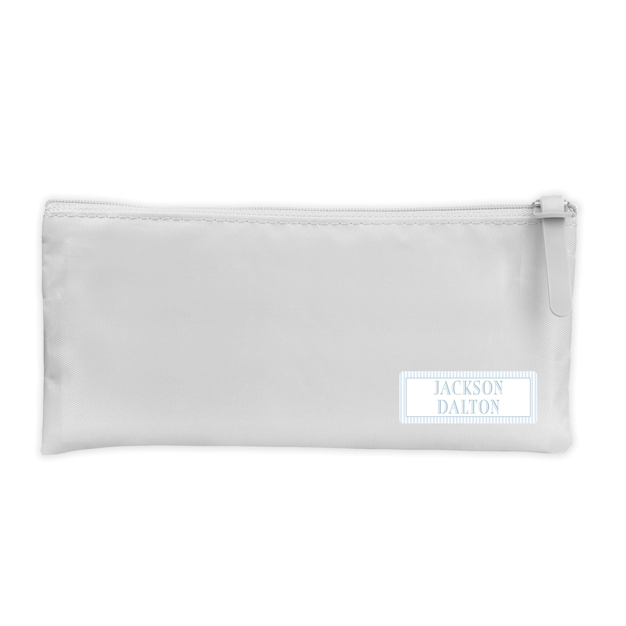 Blue Stripe Vinyl School Labels