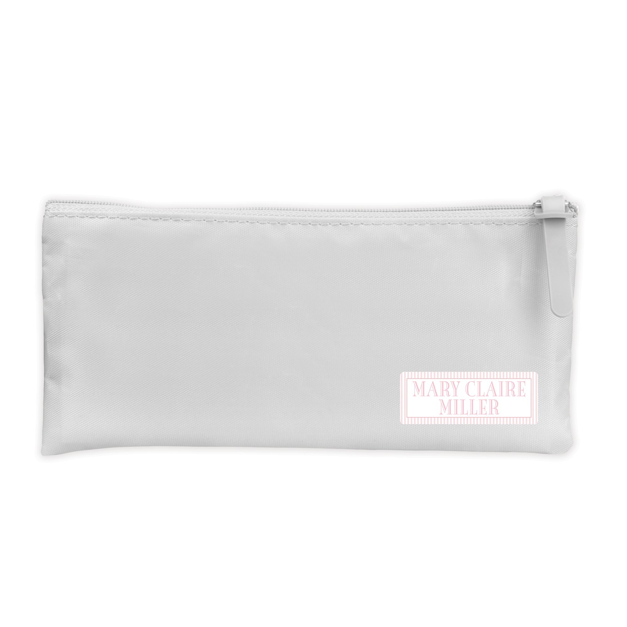 Pink Stripe Vinyl School Labels