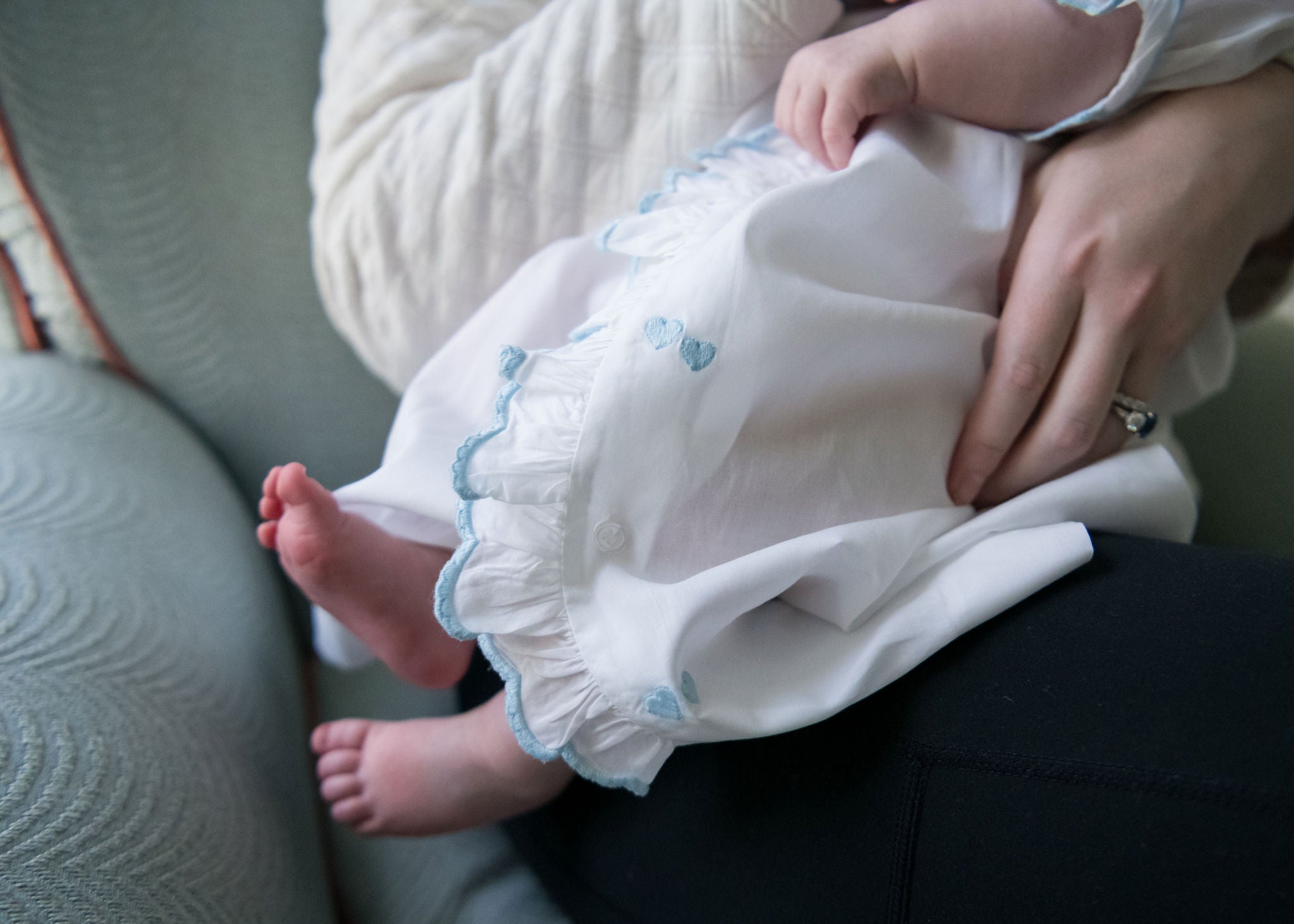 Baby Erin Heart Cotton Daygown