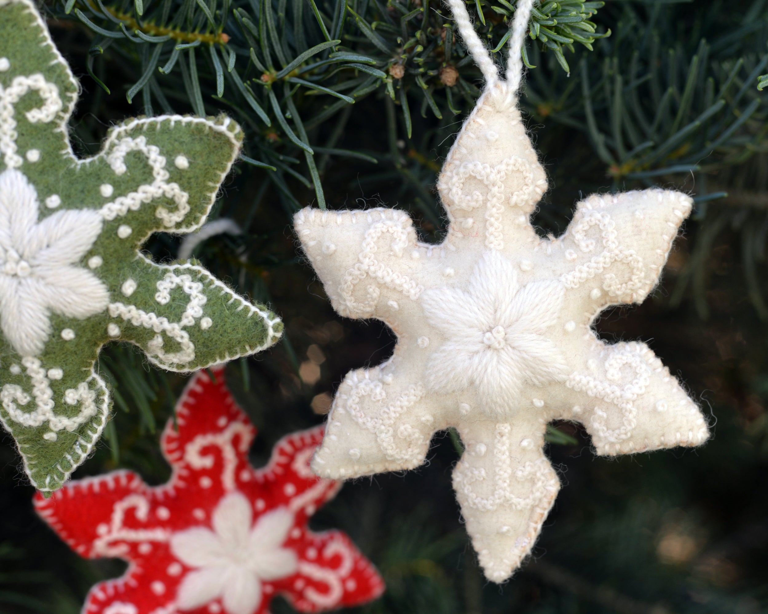 Snowflake Ornaments - Set Of 3