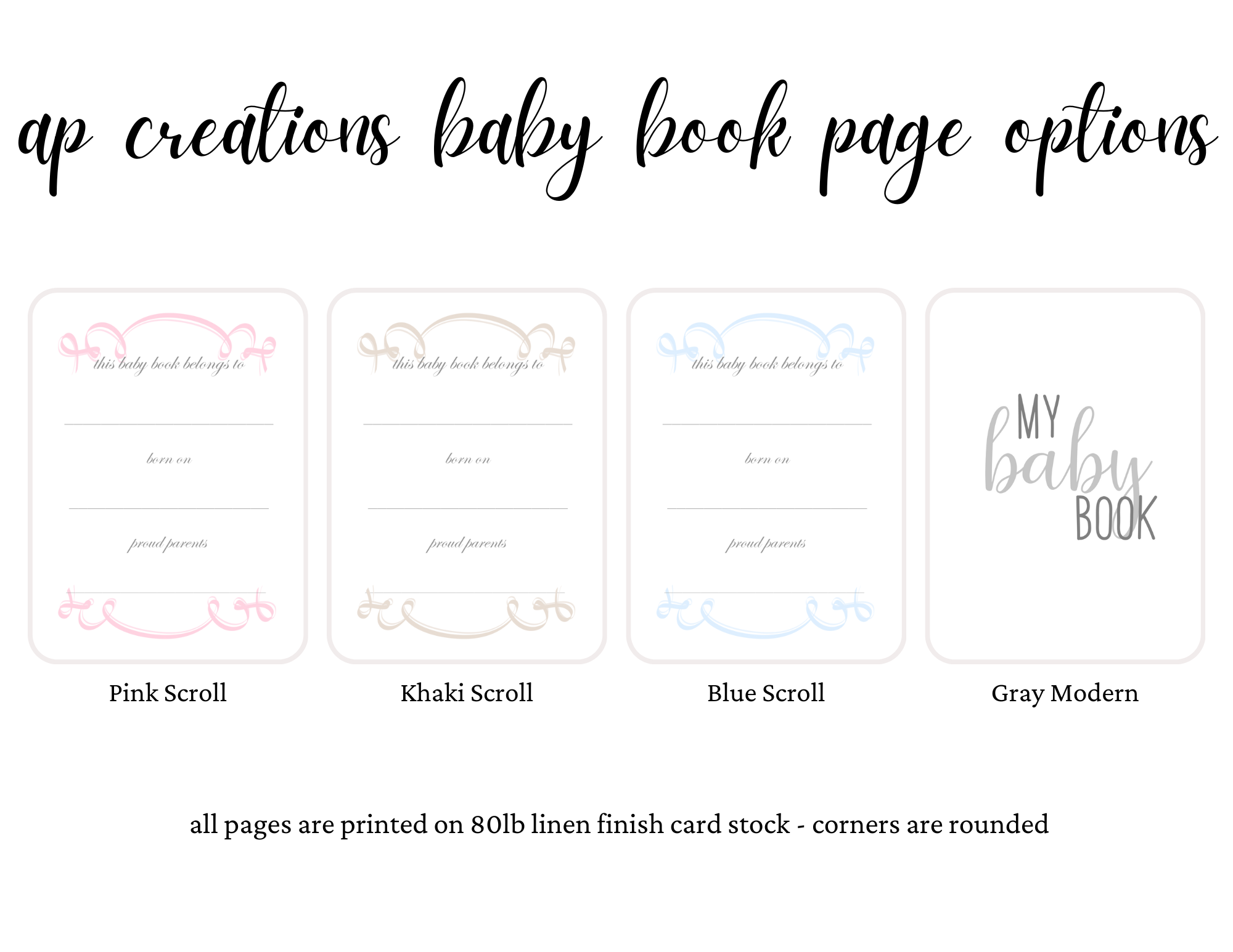 Baby Memory Book - Ivory Silk (w/ Accent)