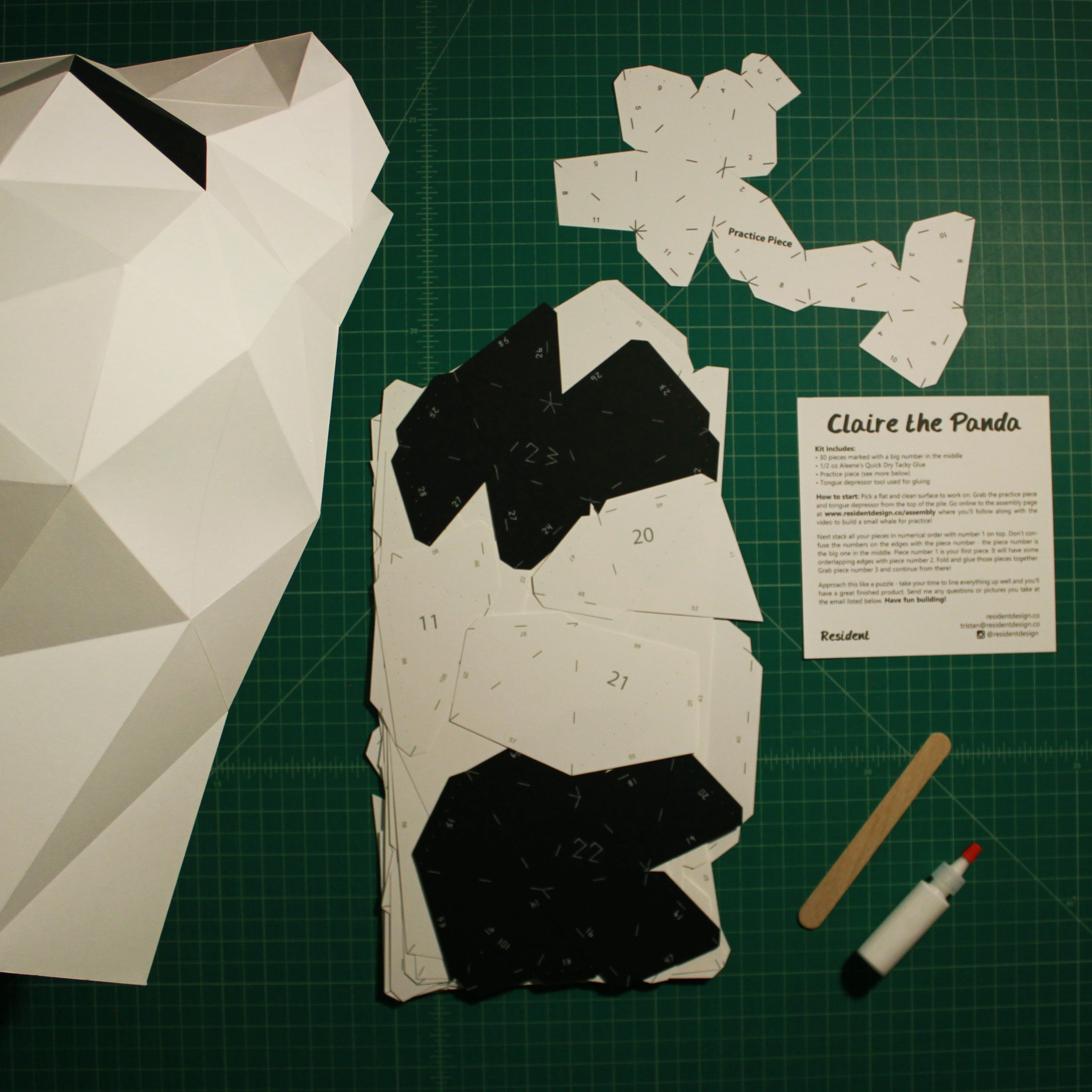 Claire The Panda | Diy Paper Craft Animal Kit