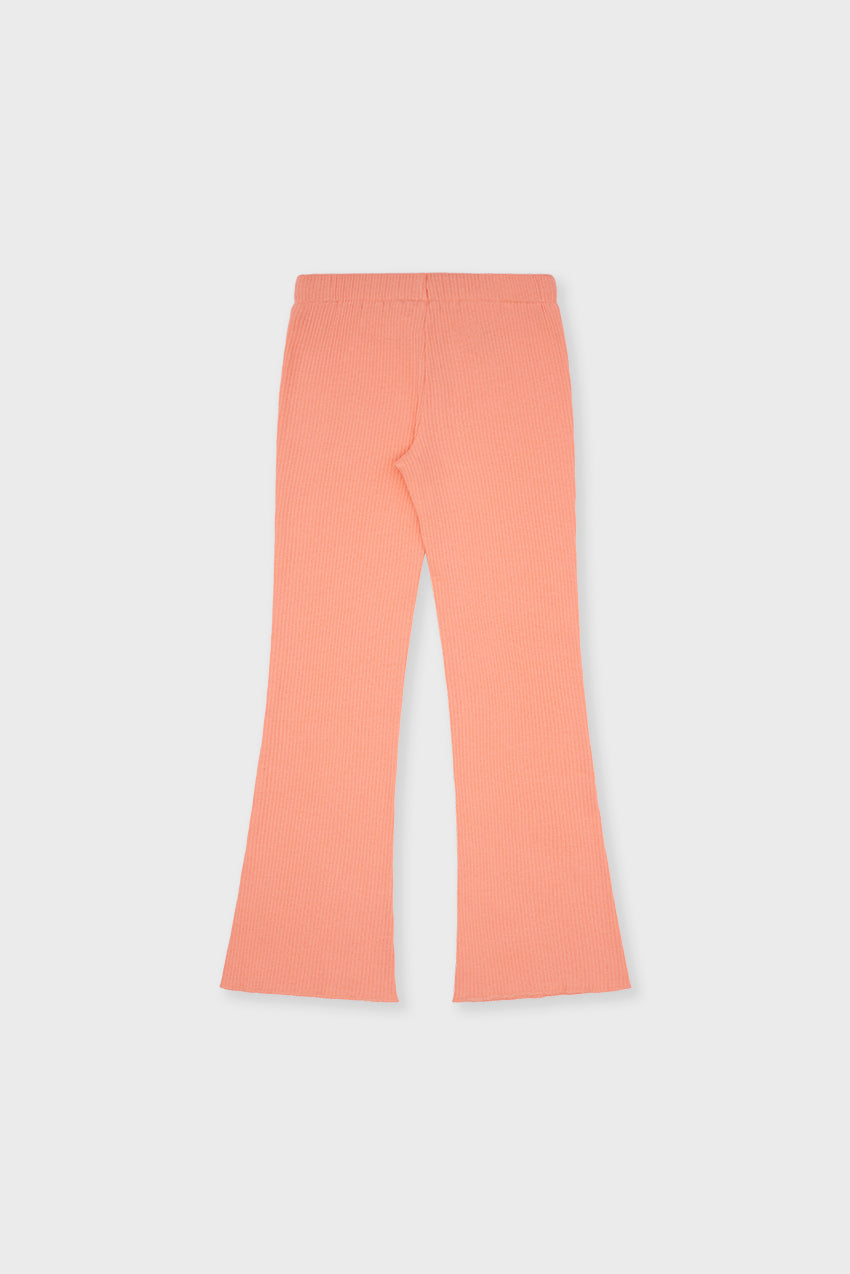 Organic Cotton Slim Flare Ribbed Pant