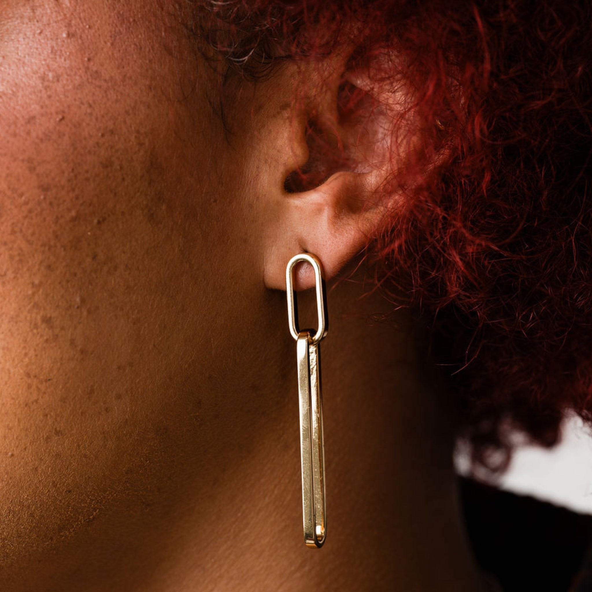 Paperclip Drop Earrings