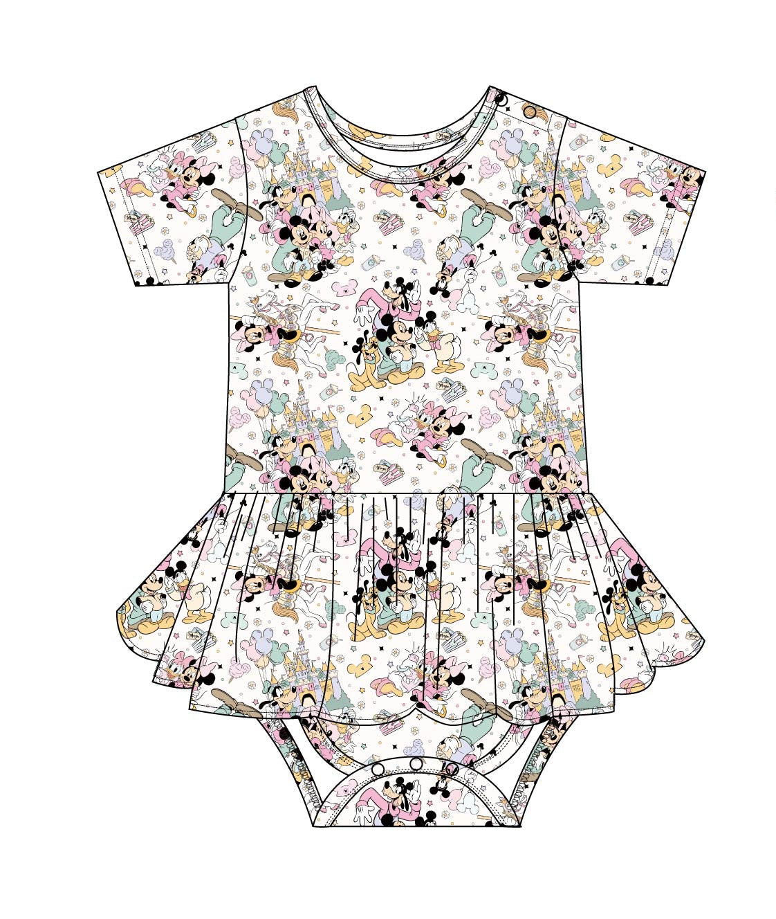 Cotton Candy Magic - Bodysuit Dress