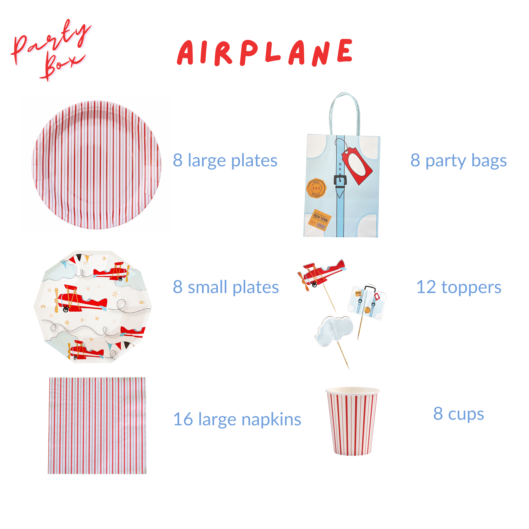 Airplane Party Supplies In A Box