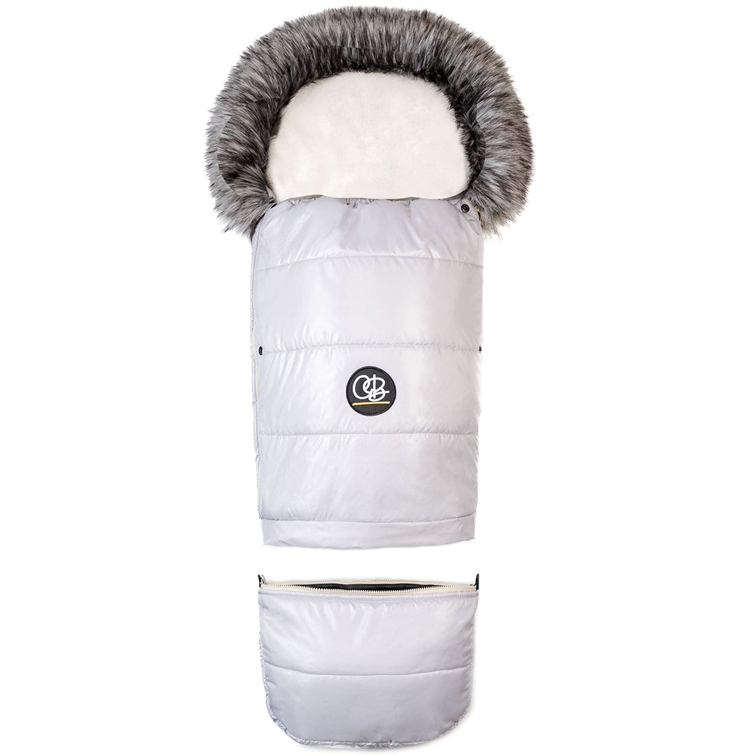 Pastel Gray Organic Premium Gray Wool Adjustable Footmuff